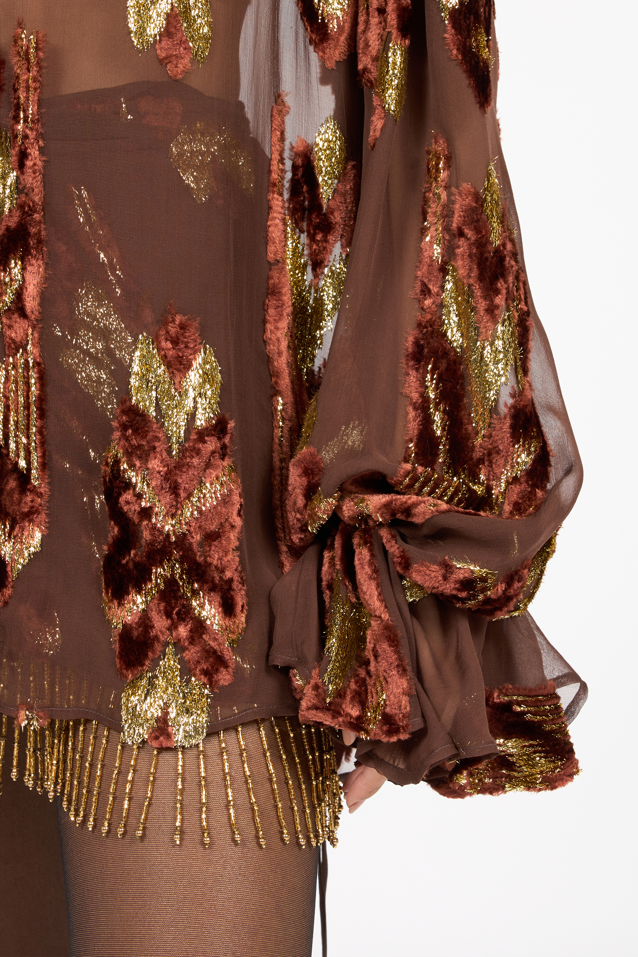Roberto Cavalli Brown Fil Coupé Shirt | Thumbnail 5 Roberto Cavalli Brown Fil Coupé Shirt | Thumbnail 5