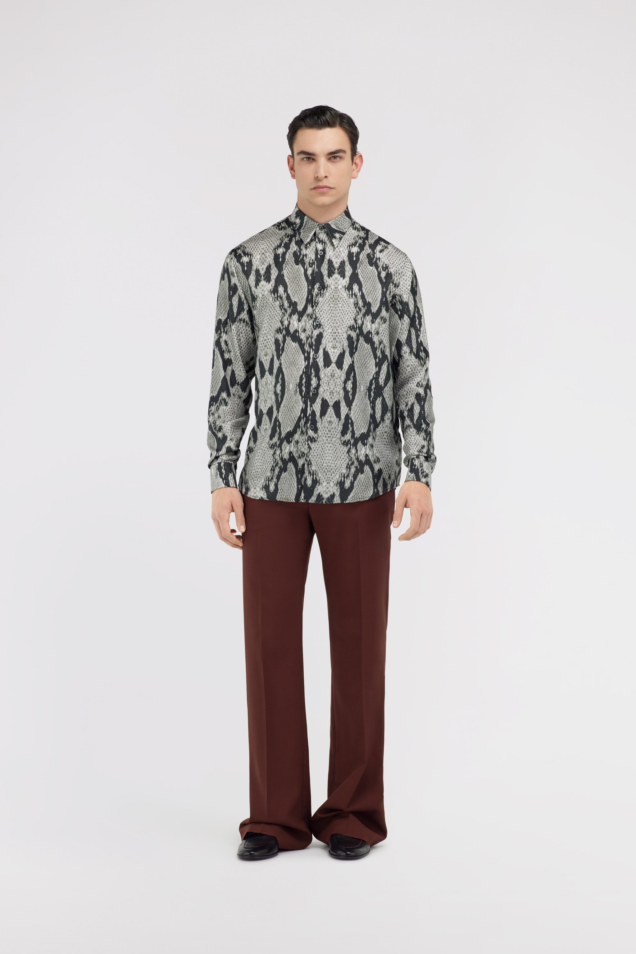 Roberto Cavalli Printed Shirt In Black