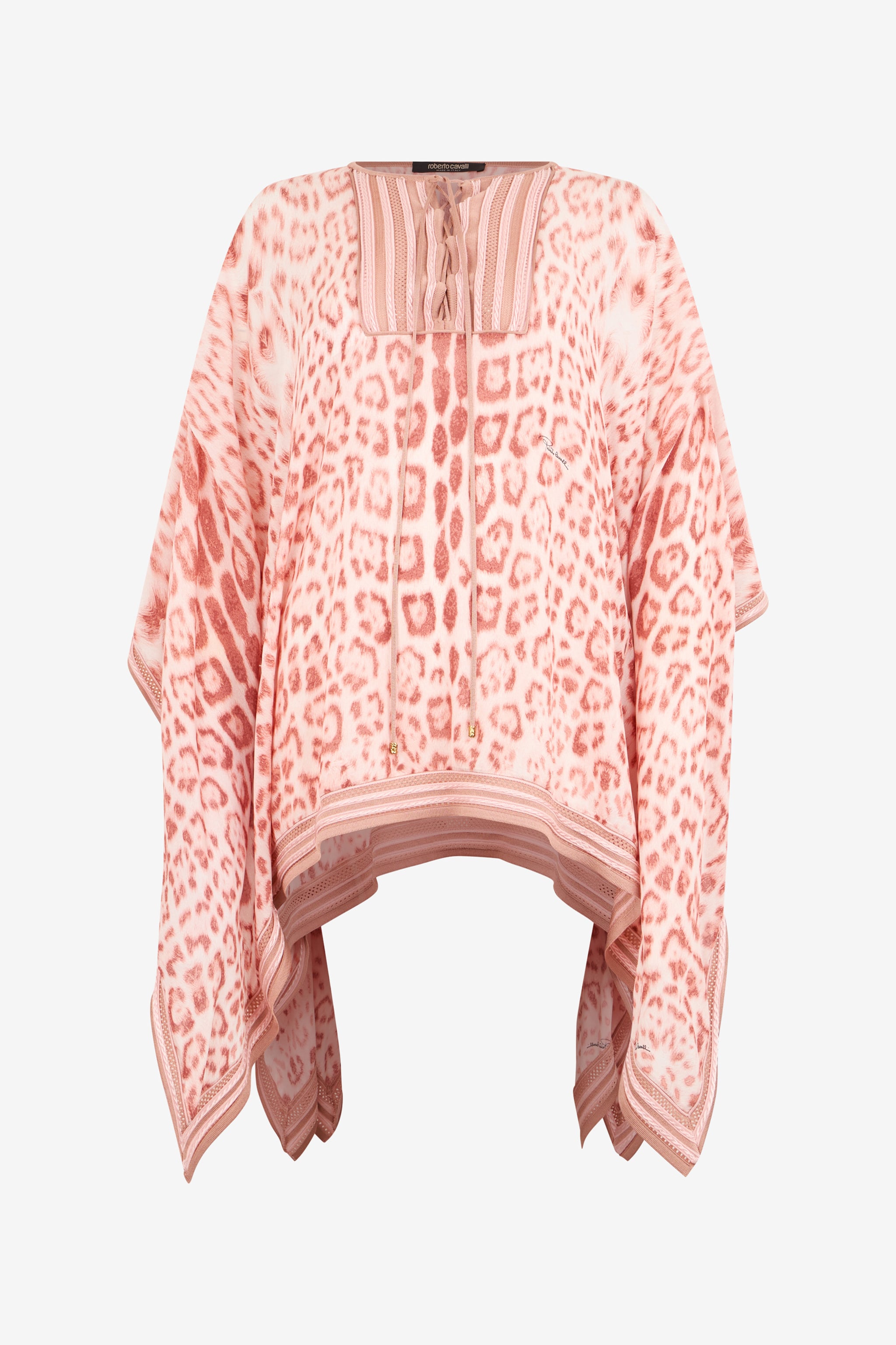 Roberto Cavalli Jaguar Pink Print Kaftan