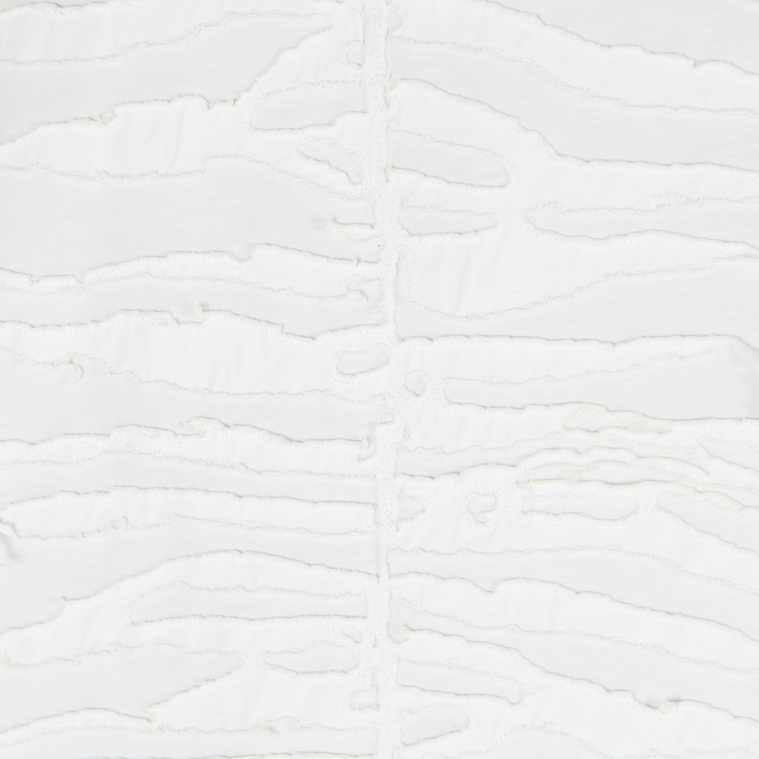 Roberto Cavalli T-shirt With Textured Zebra Pattern In White