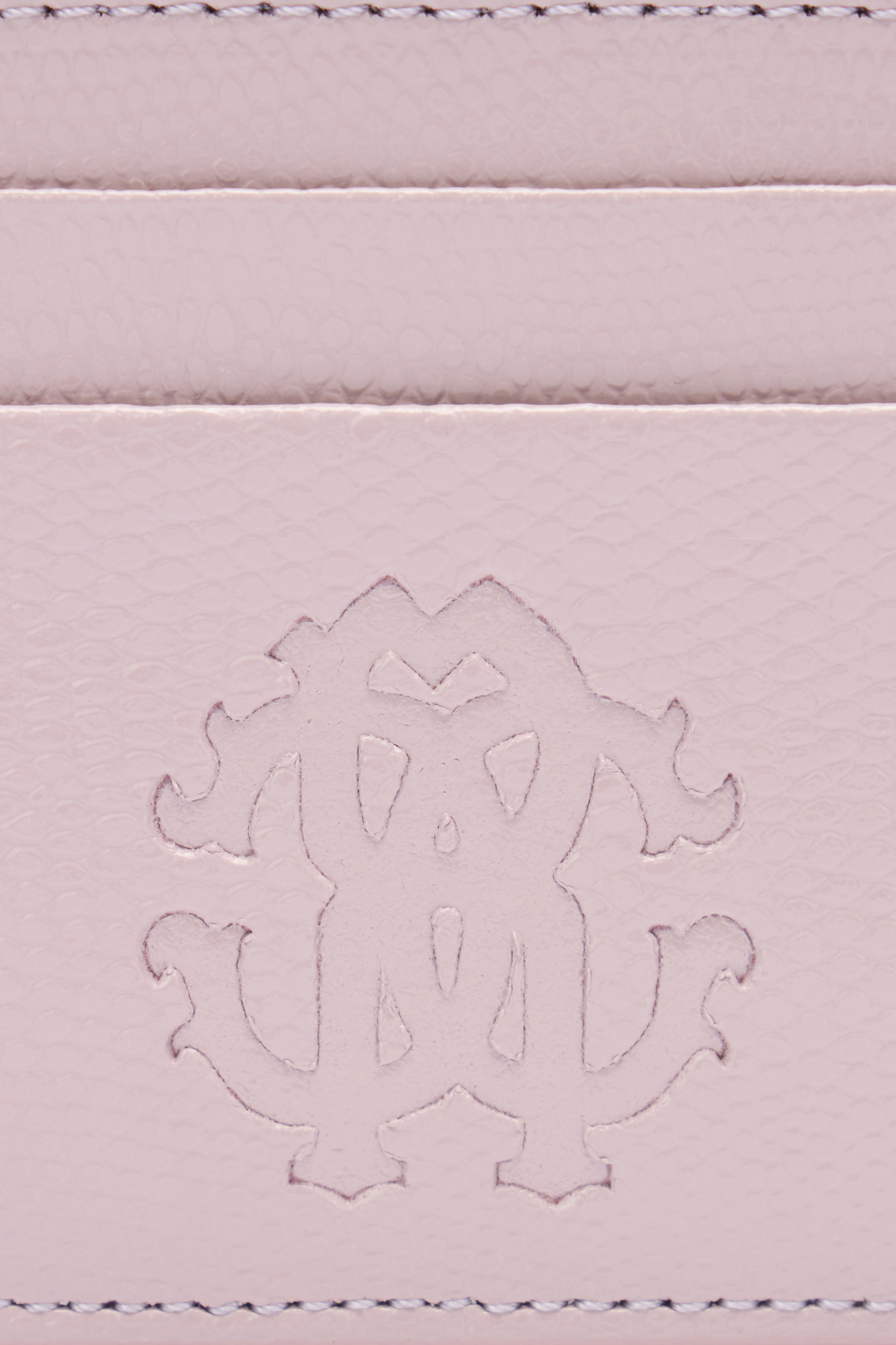 Shop Roberto Cavalli Woman Leather Card Case In Pink
