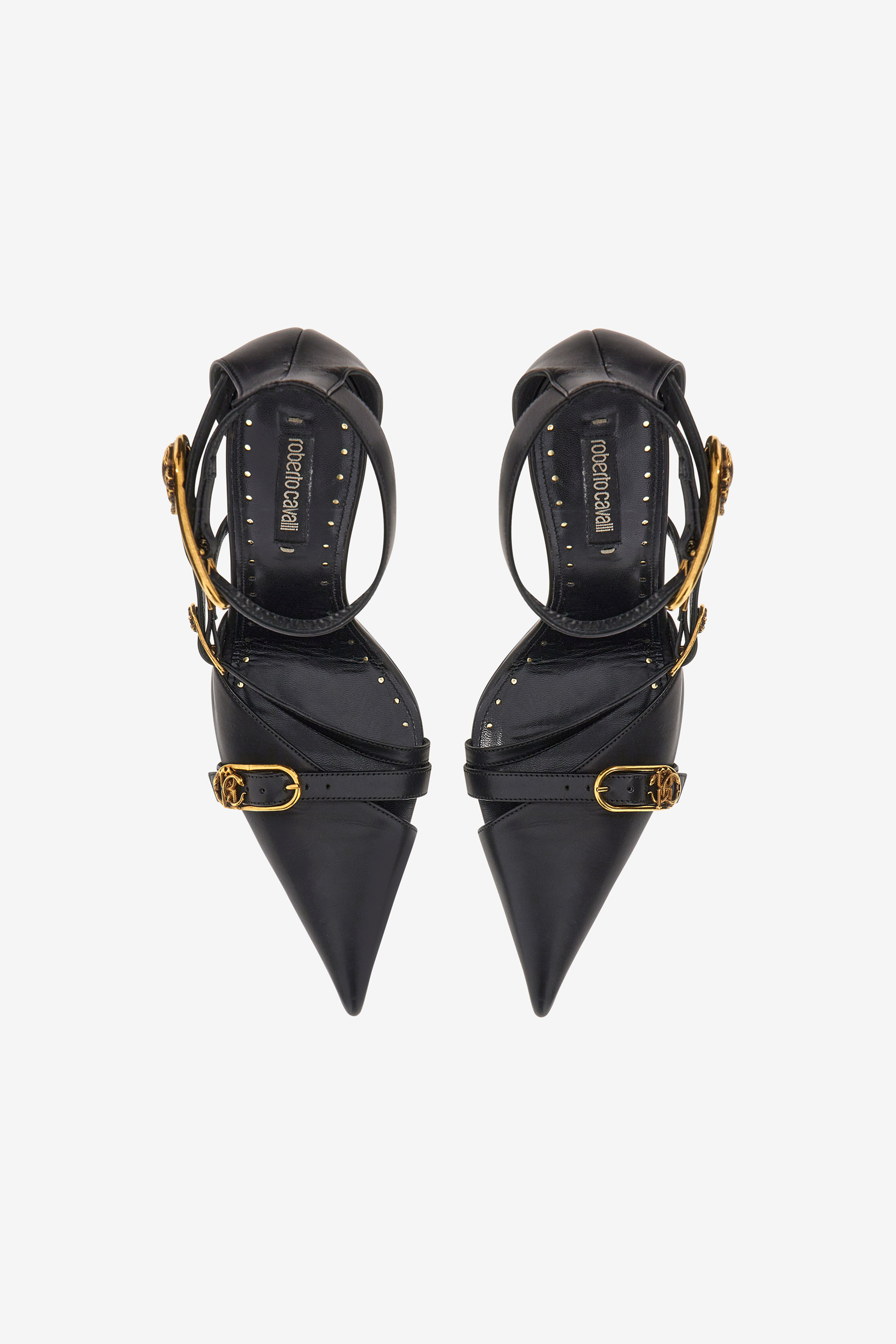Roberto Cavalli Pump With Monogram Rc In Black