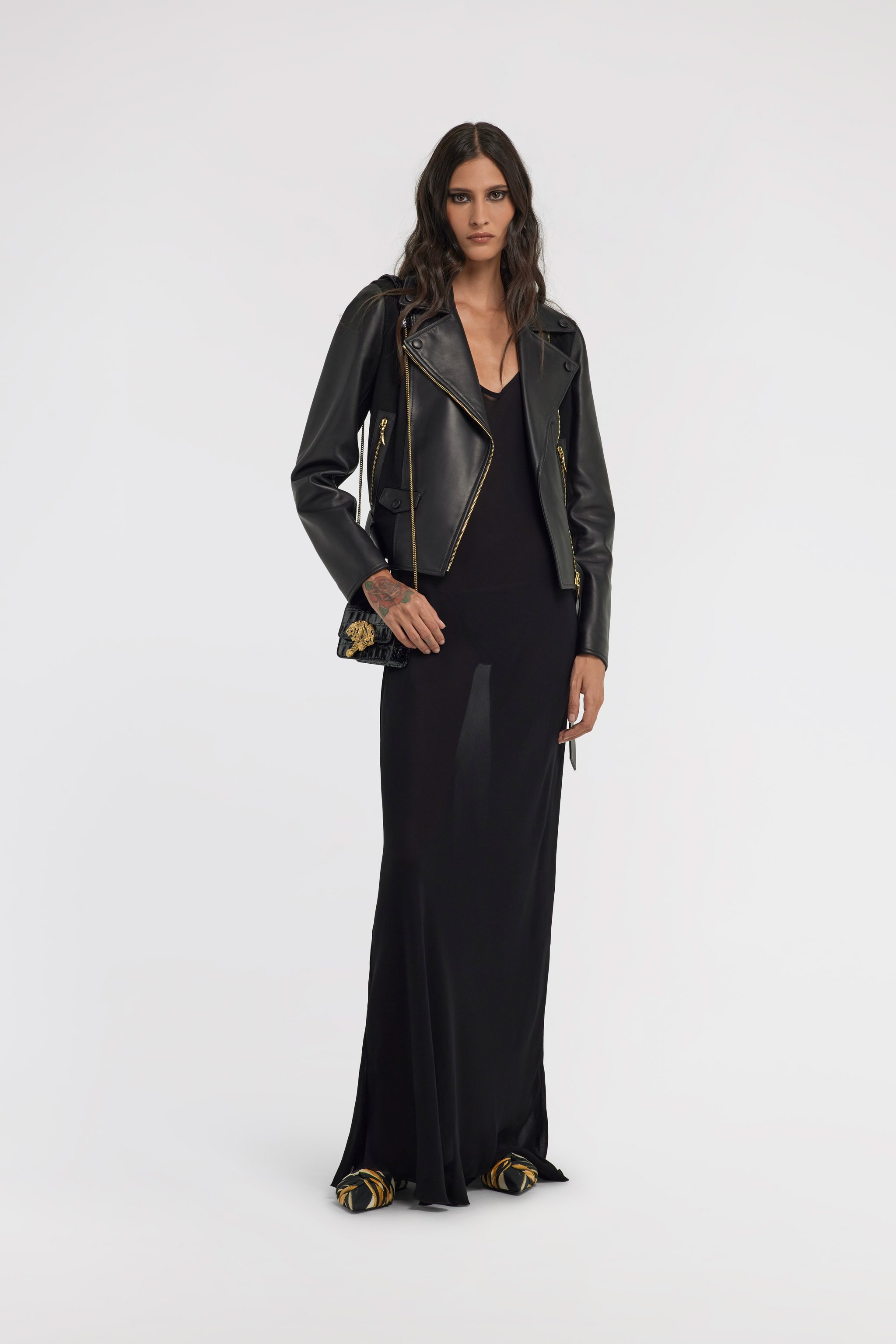 Leather biker Jacket