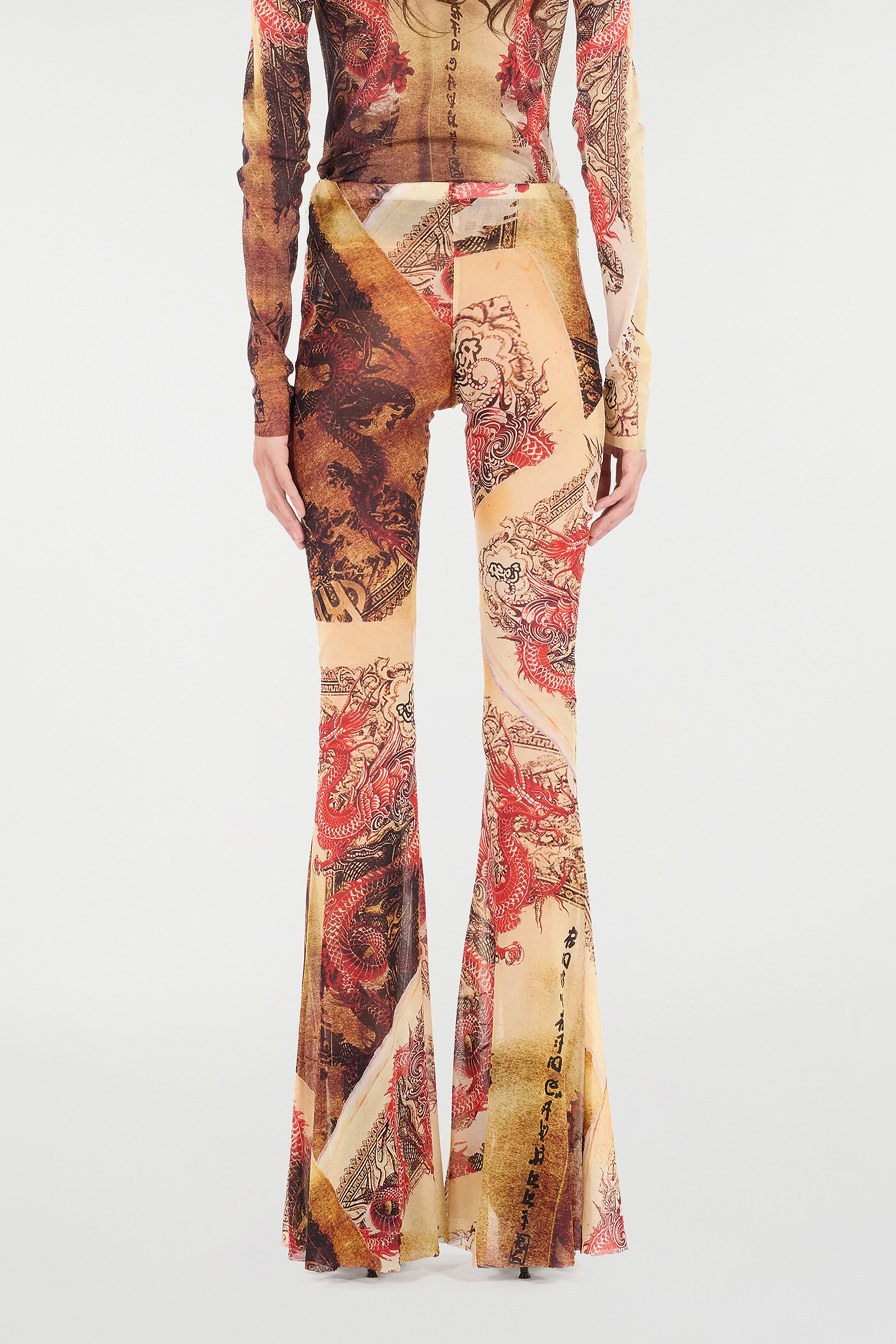 Roberto Cavalli Flared Printed Trousers