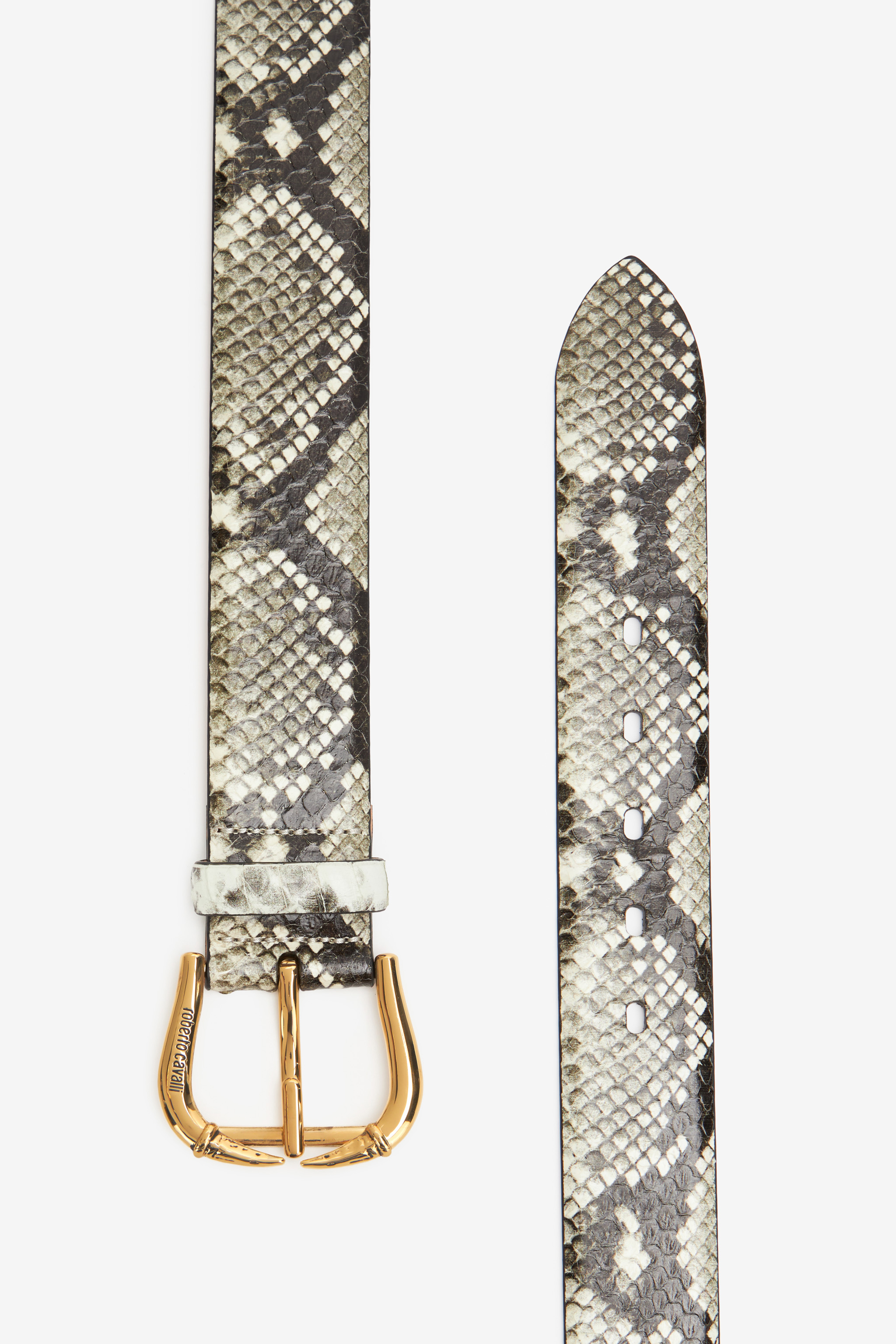 ROBERTO CAVALLI BELT WITH FANG BUCKLE