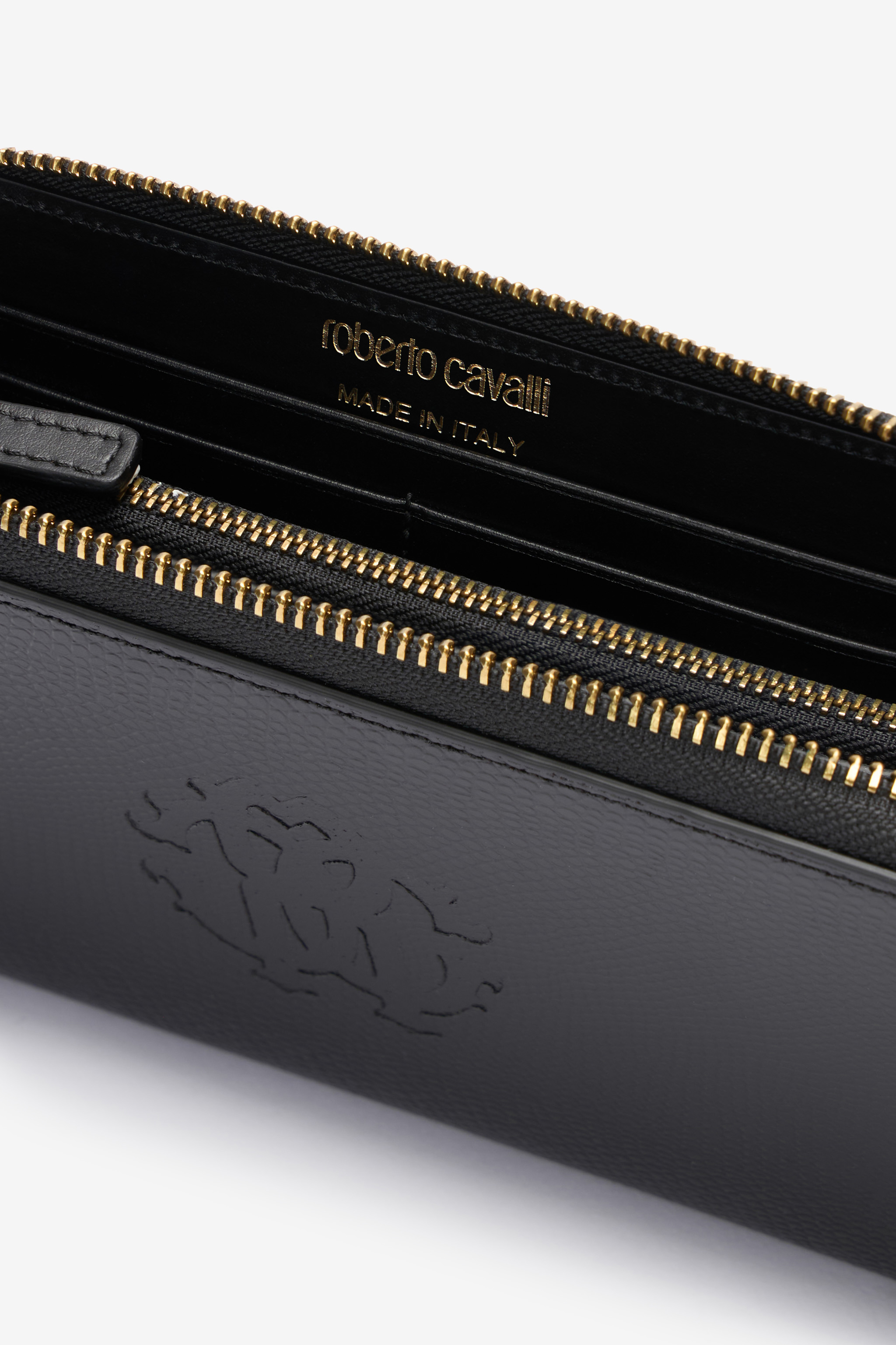 ROBERTO CAVALLI GELDBÖRSE AUS LEDER MIT MONOGRAMM RC