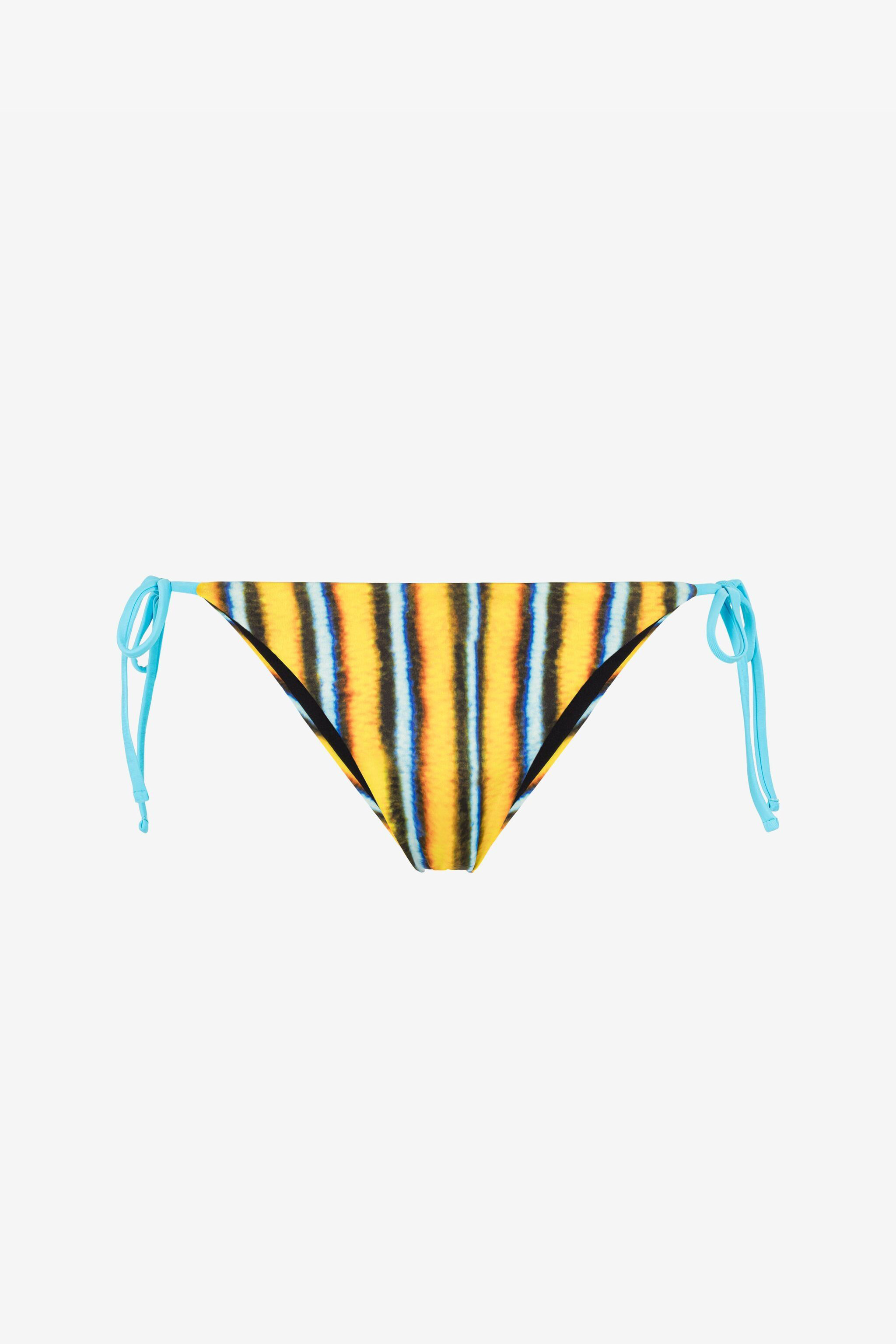 Roberto Cavalli Women's Yellow Baidera Print Swimsuit Bikini Bottom - Beachwear