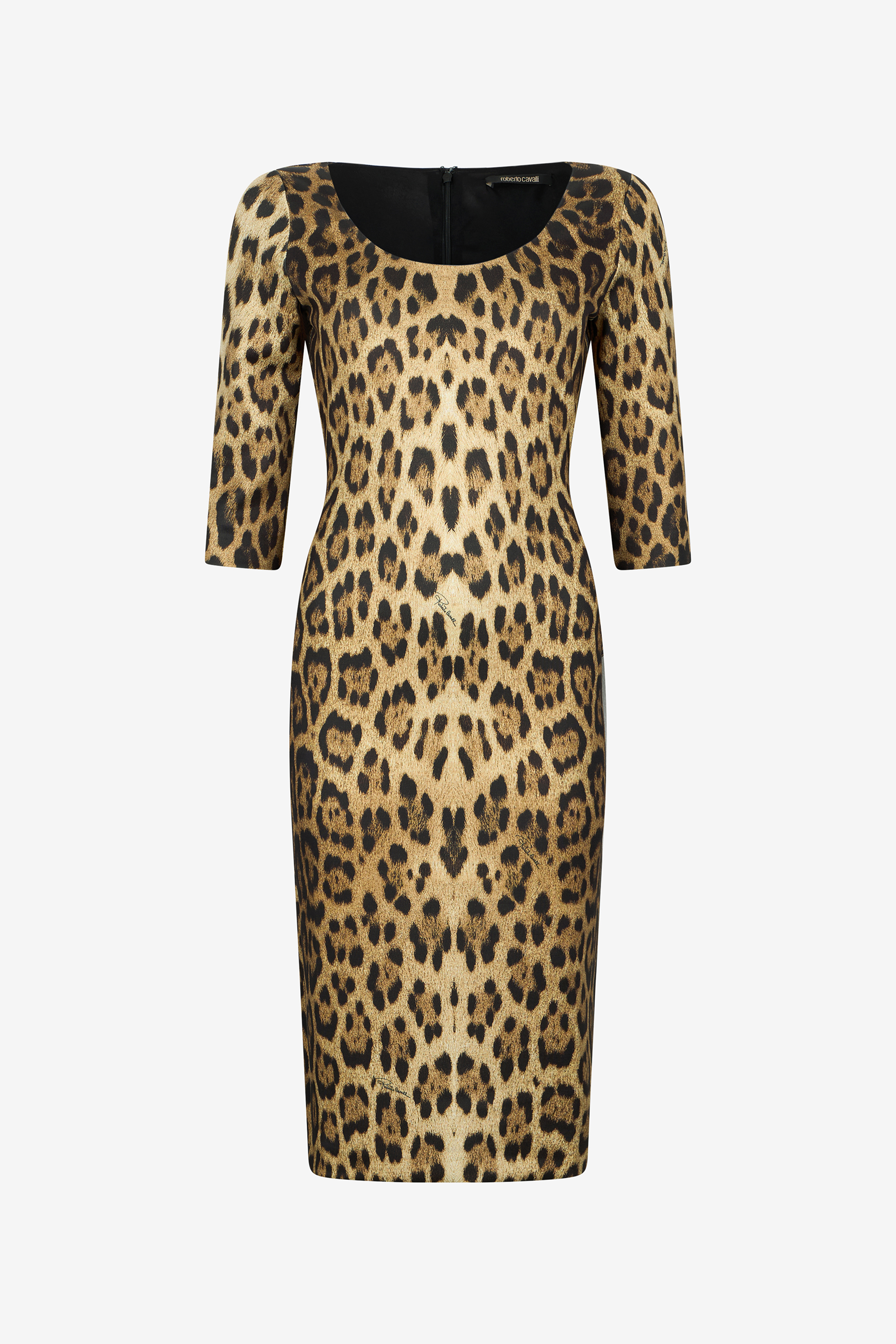 Roberto Cavalli Women's Leopard Print Midi Dress - Ready To Wear Jaguar