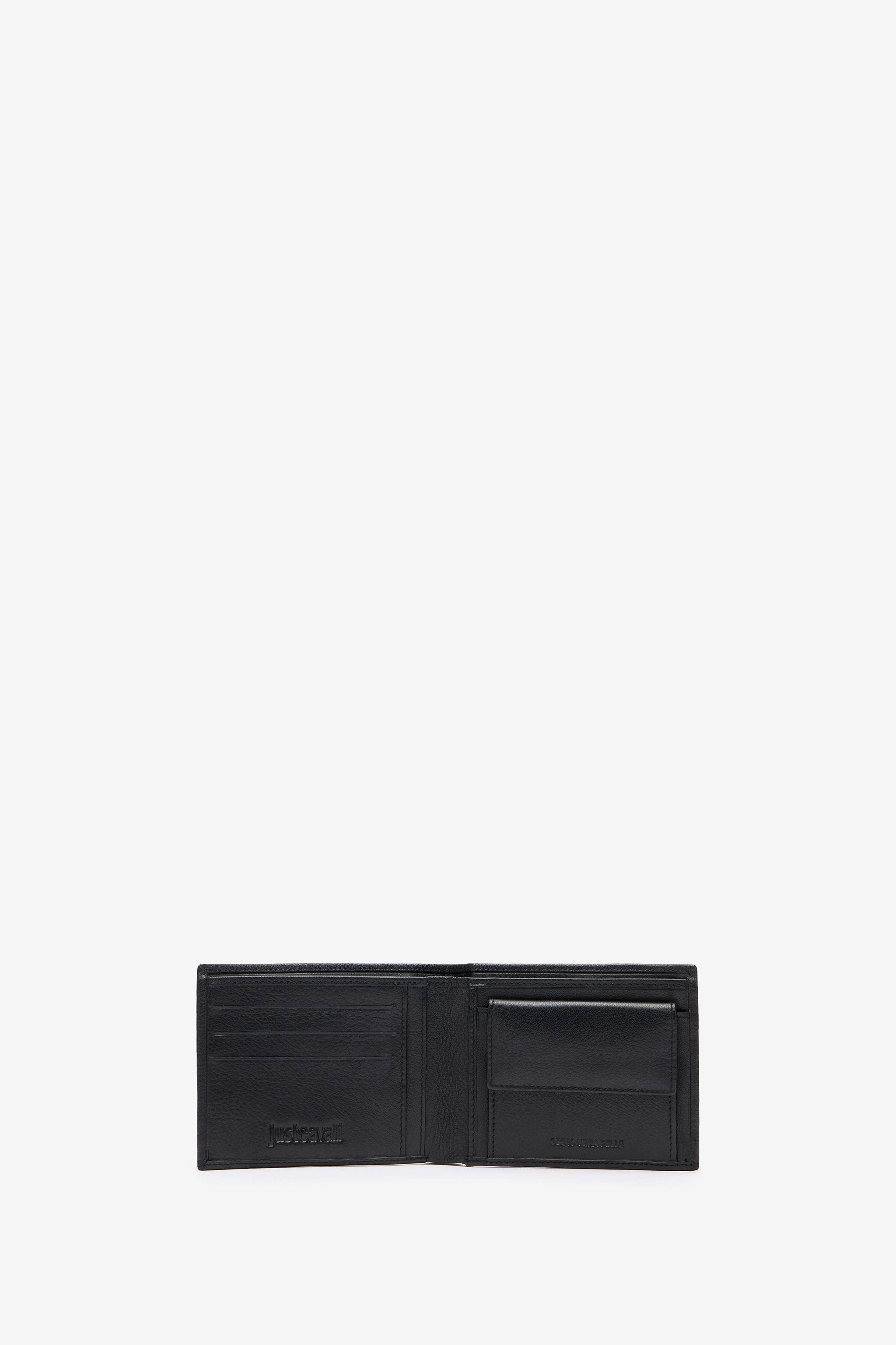 Black Leather Wallet With Logo
