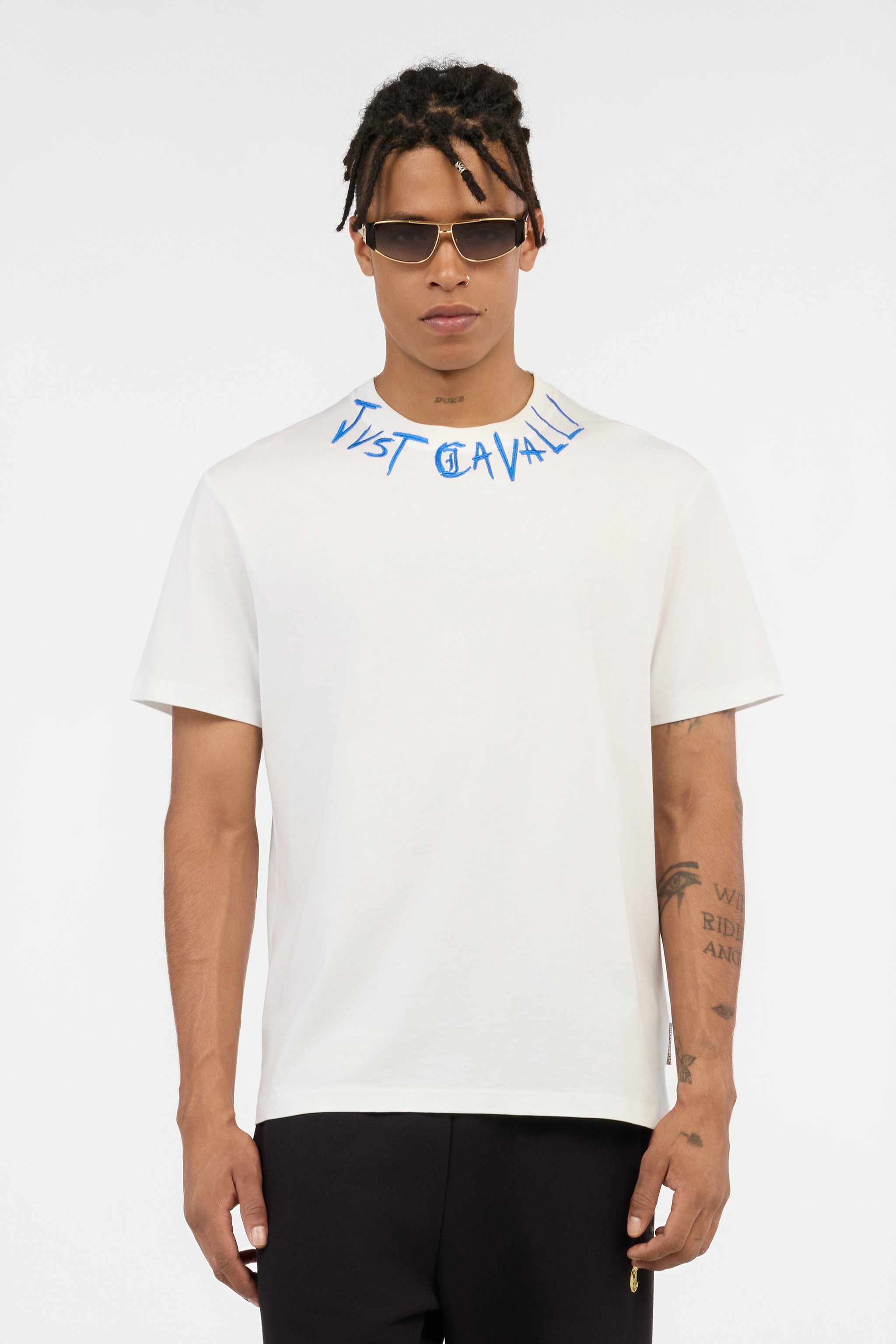 White T-Shirt with Graffiti Logo