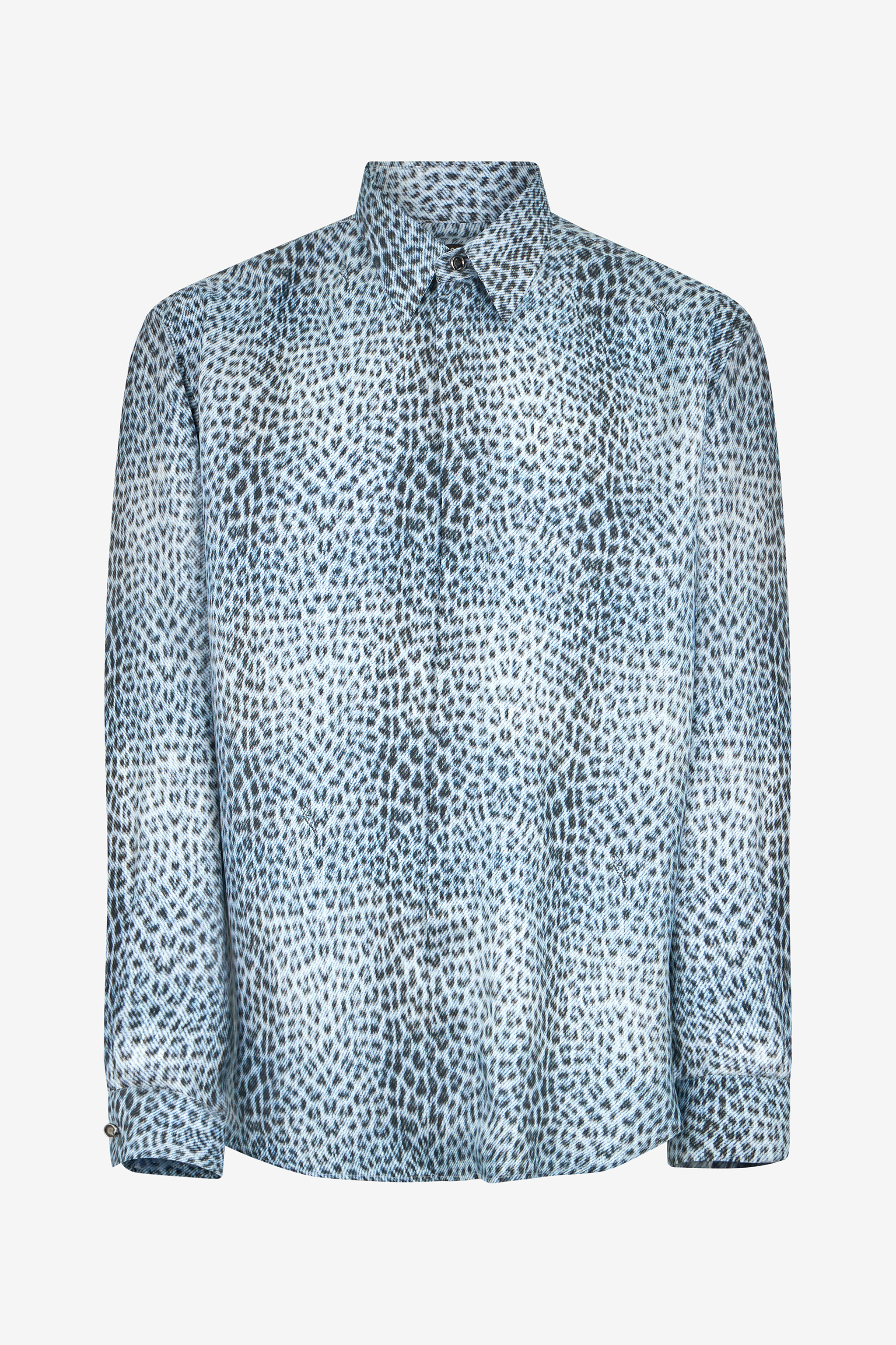 Roberto Cavalli Men's Silk Shirt With Baby Jaguar Print - Shirts Quiet Harbour
