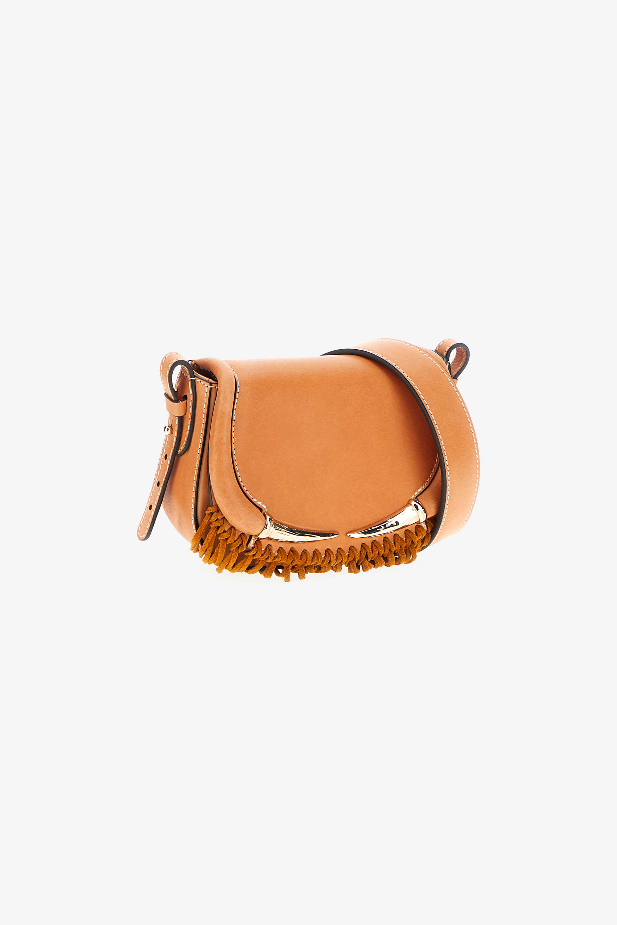 Shop Roberto Cavalli Fang Bag Shoulder Bag In Brown