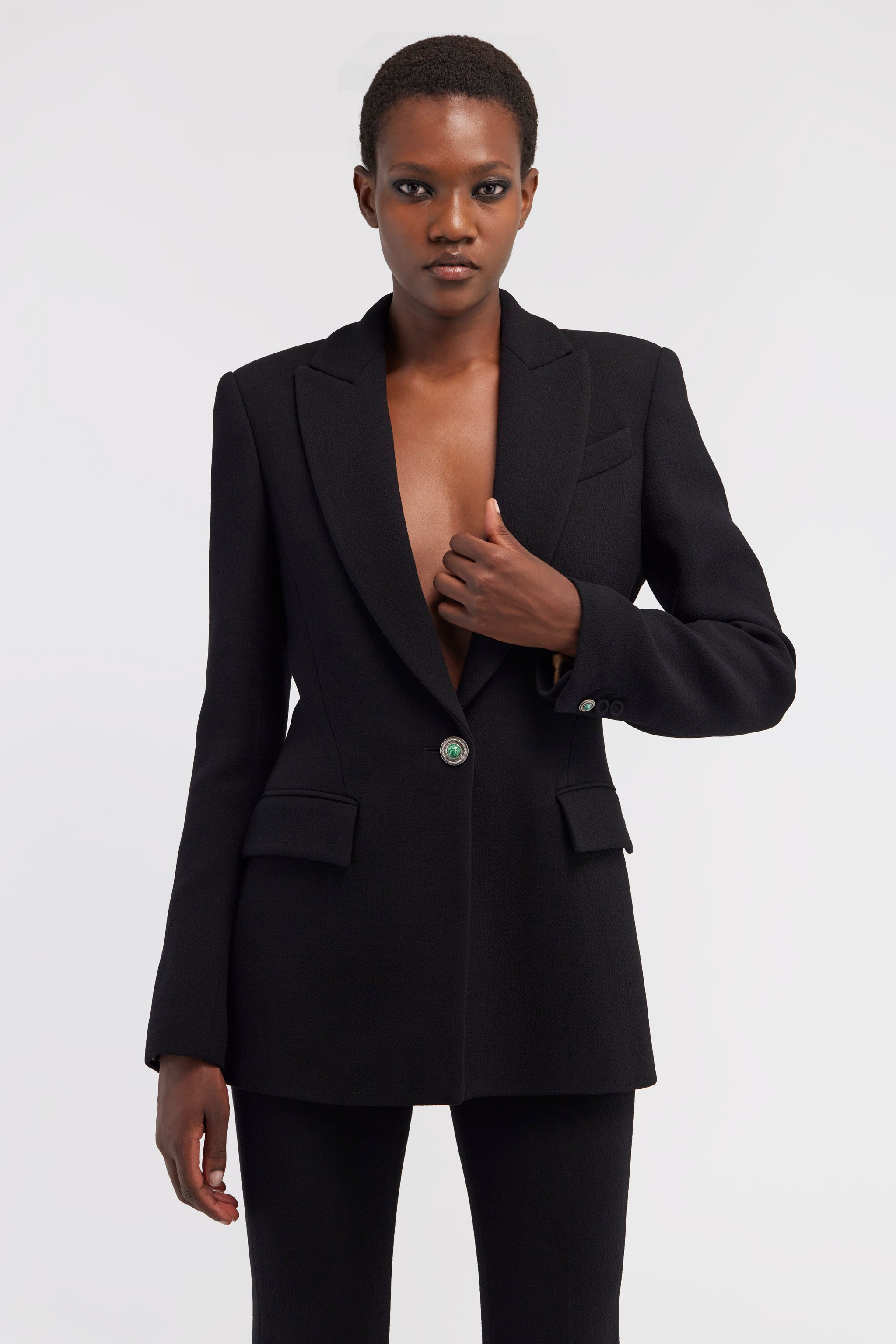 ROBERTO CAVALLI SINGLE-BREASTED WOOL BLAZER