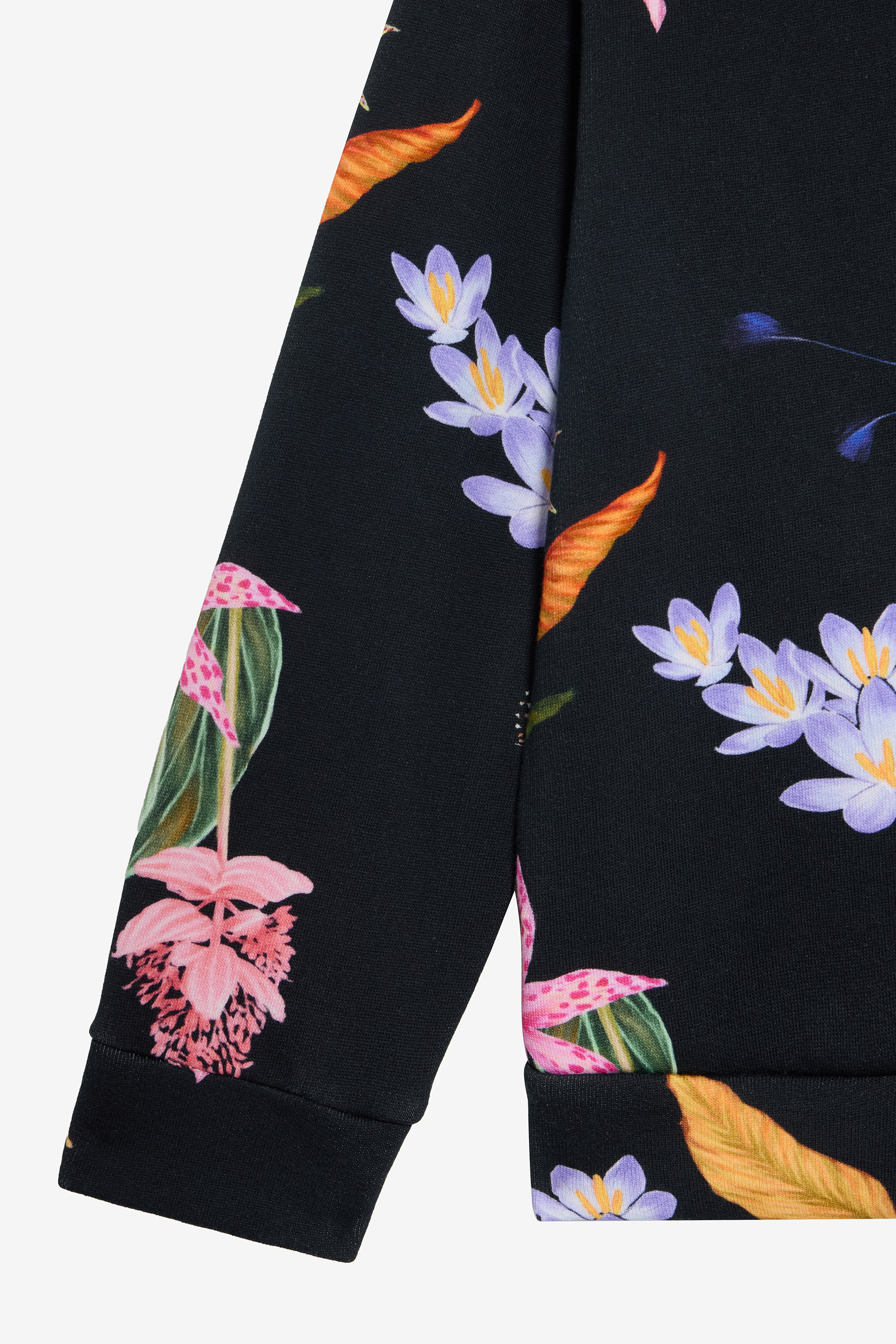 Hoodie with Tropical Print