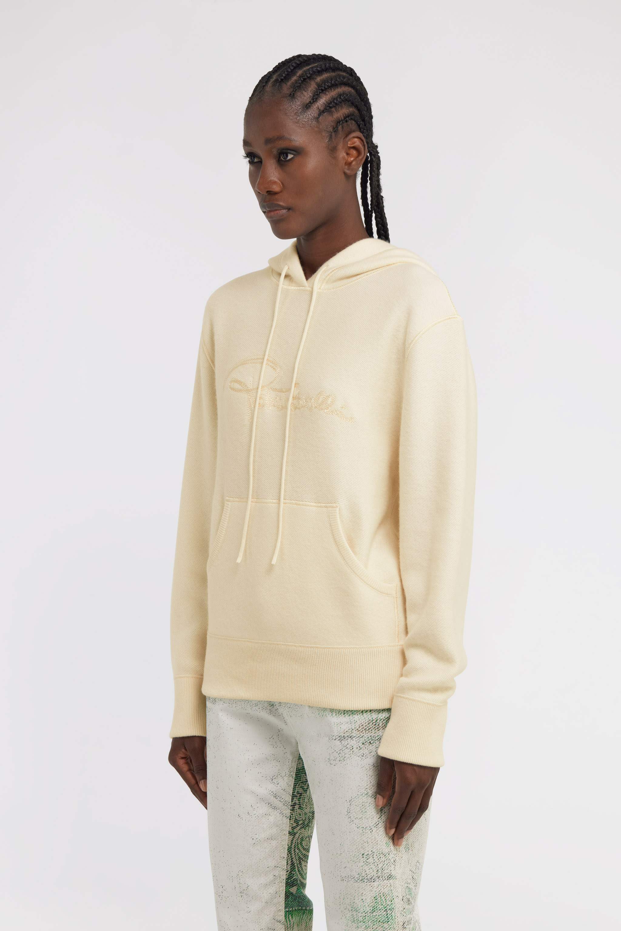 Roberto Cavalli Sweatshirt With Logo In Ivory
