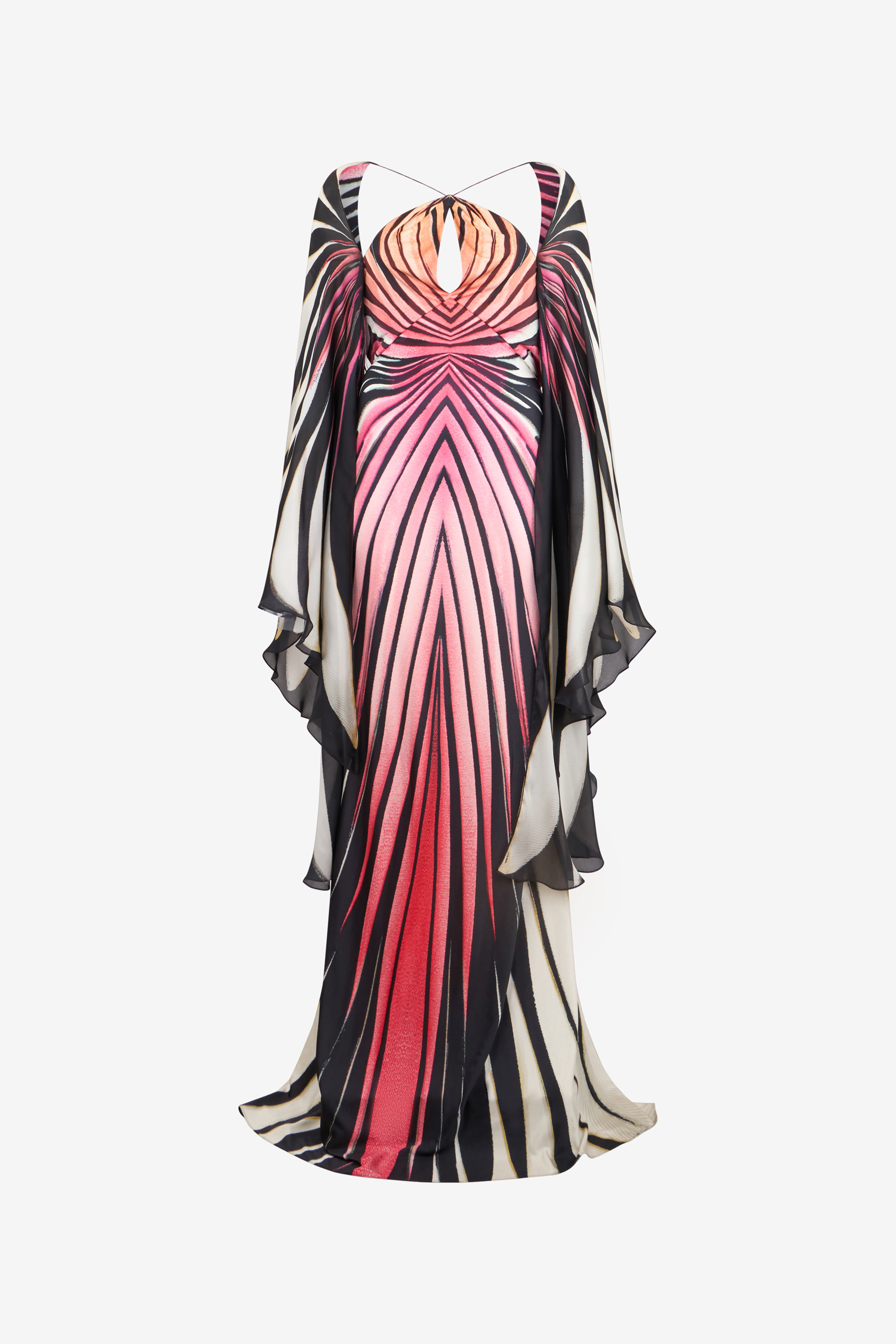 Roberto Cavalli Ray Of Paradise Print Silk Maxi Dress