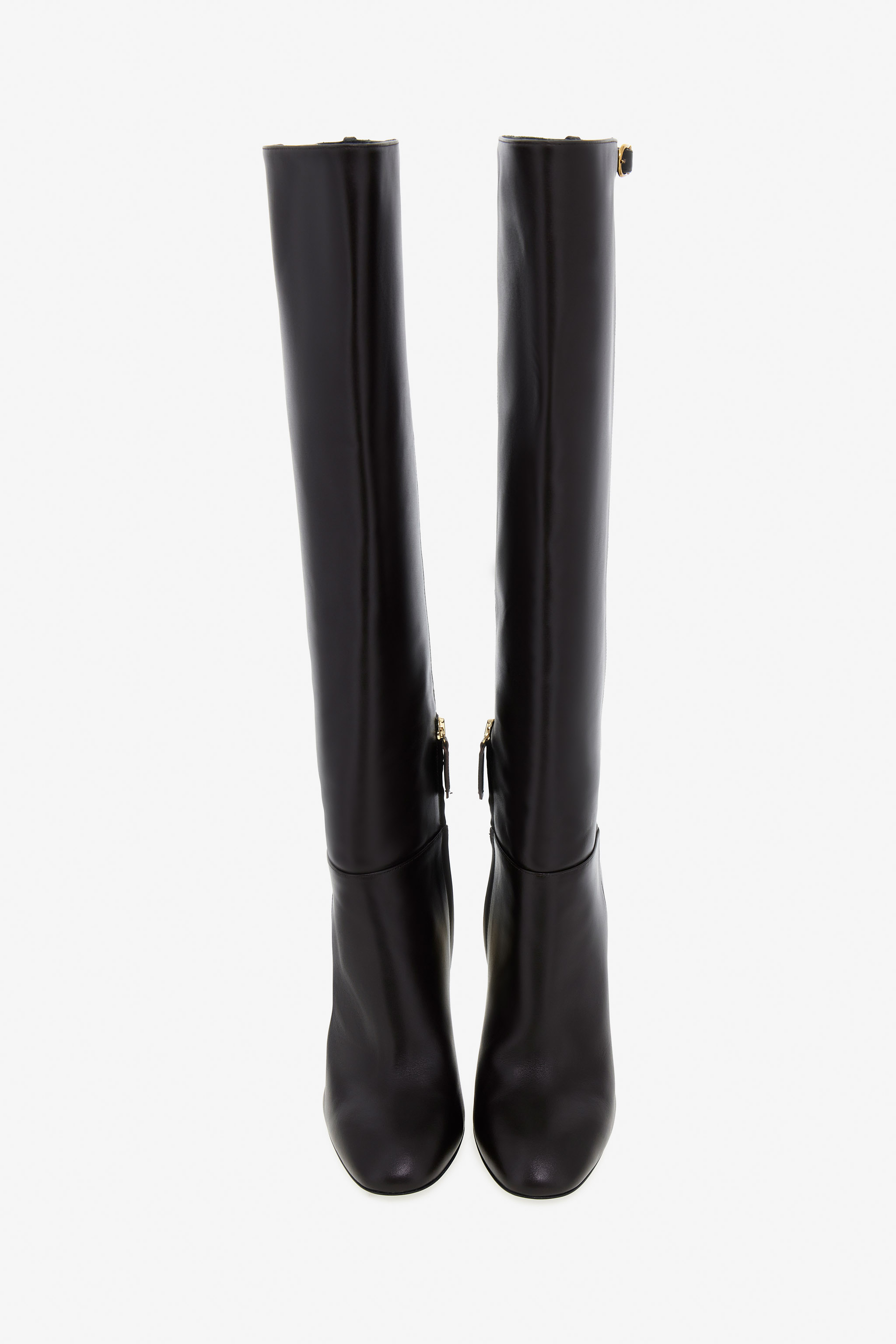Roberto Cavalli Fang Heel Boots In Dark Brown