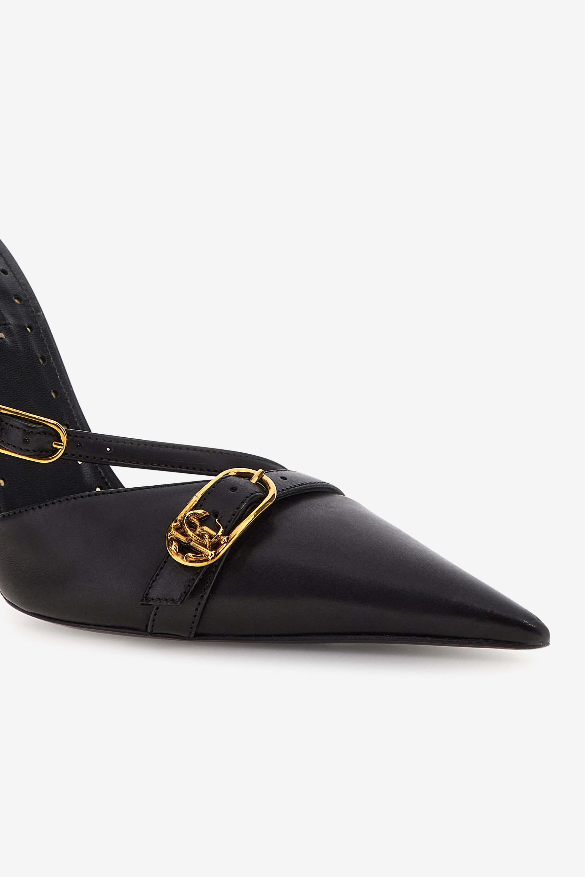 Roberto Cavalli Pump With Monogram Rc In Black