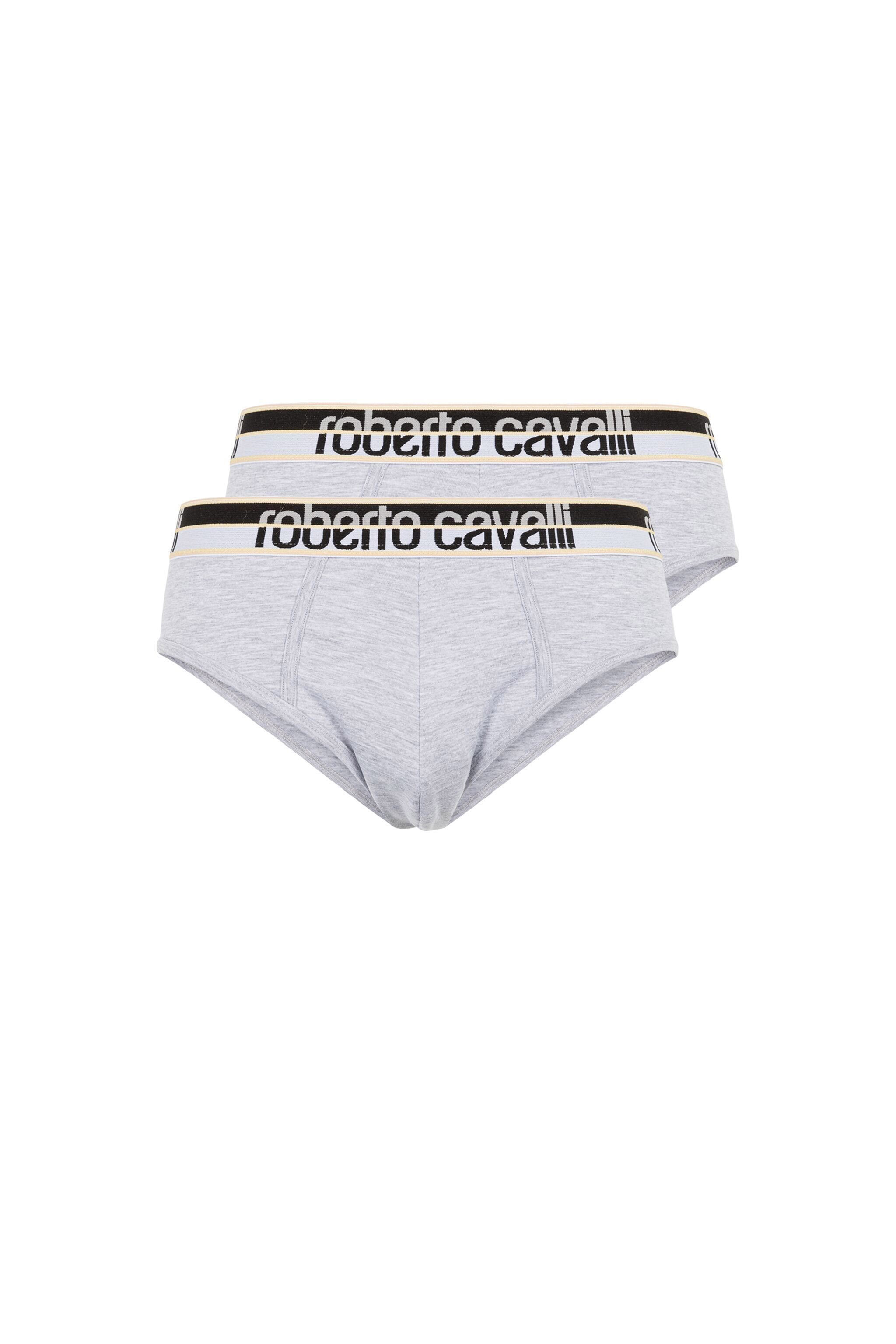  Roberto Cavalli Logo Briefs - Male  Gray M 