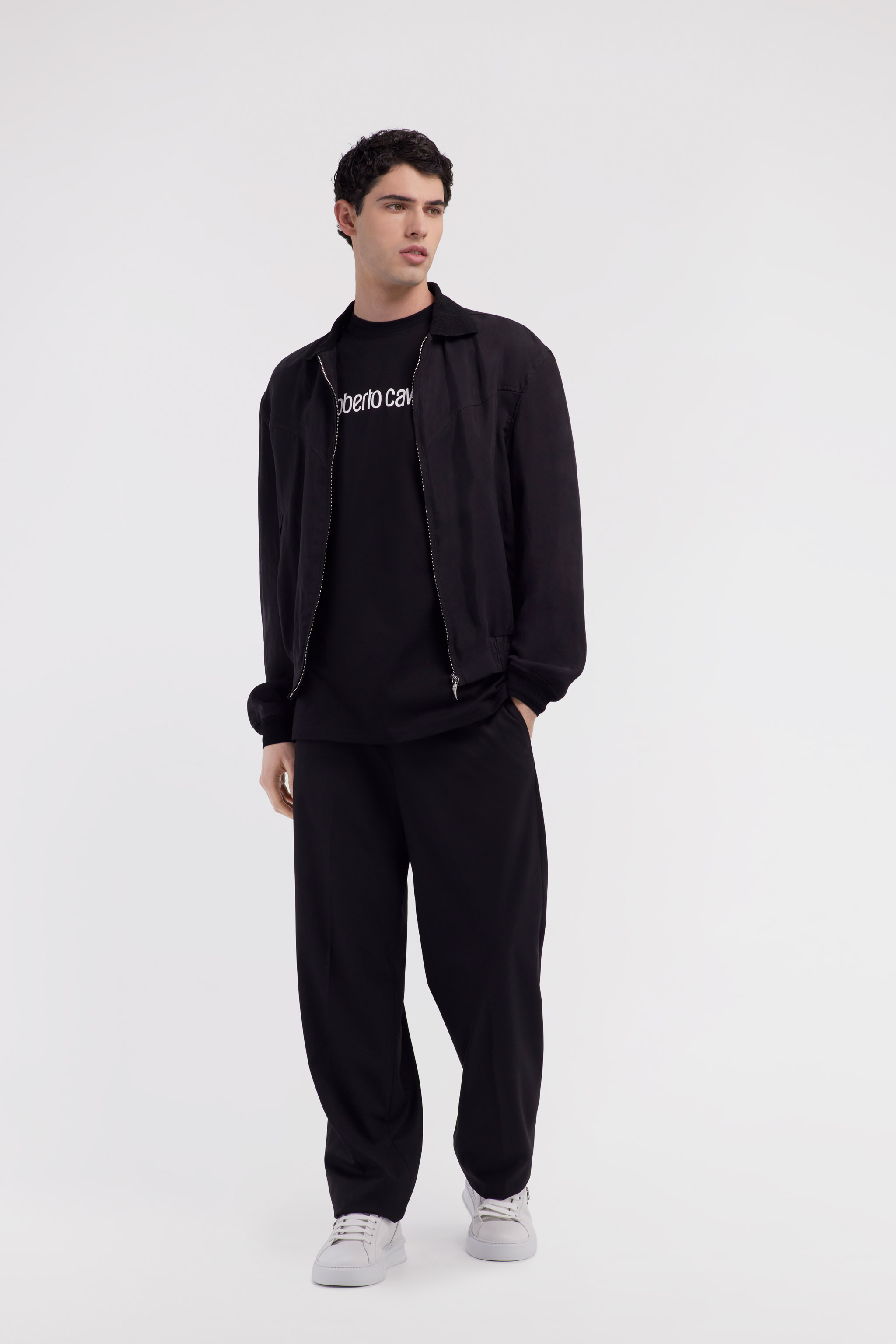 Roberto Cavalli Short-sleeved T-shirt In Black