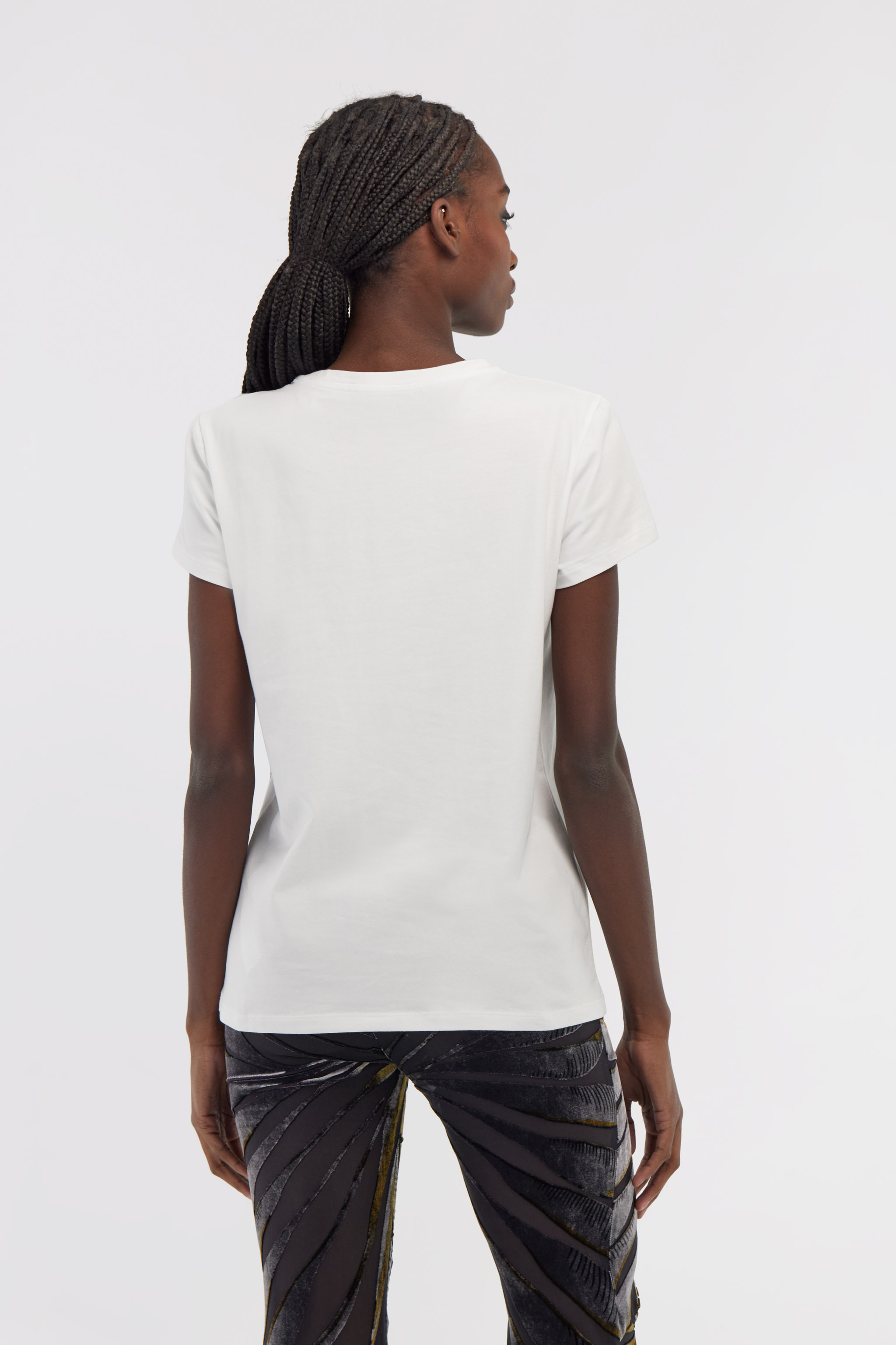 Shop Roberto Cavalli Logo T-shirt In White