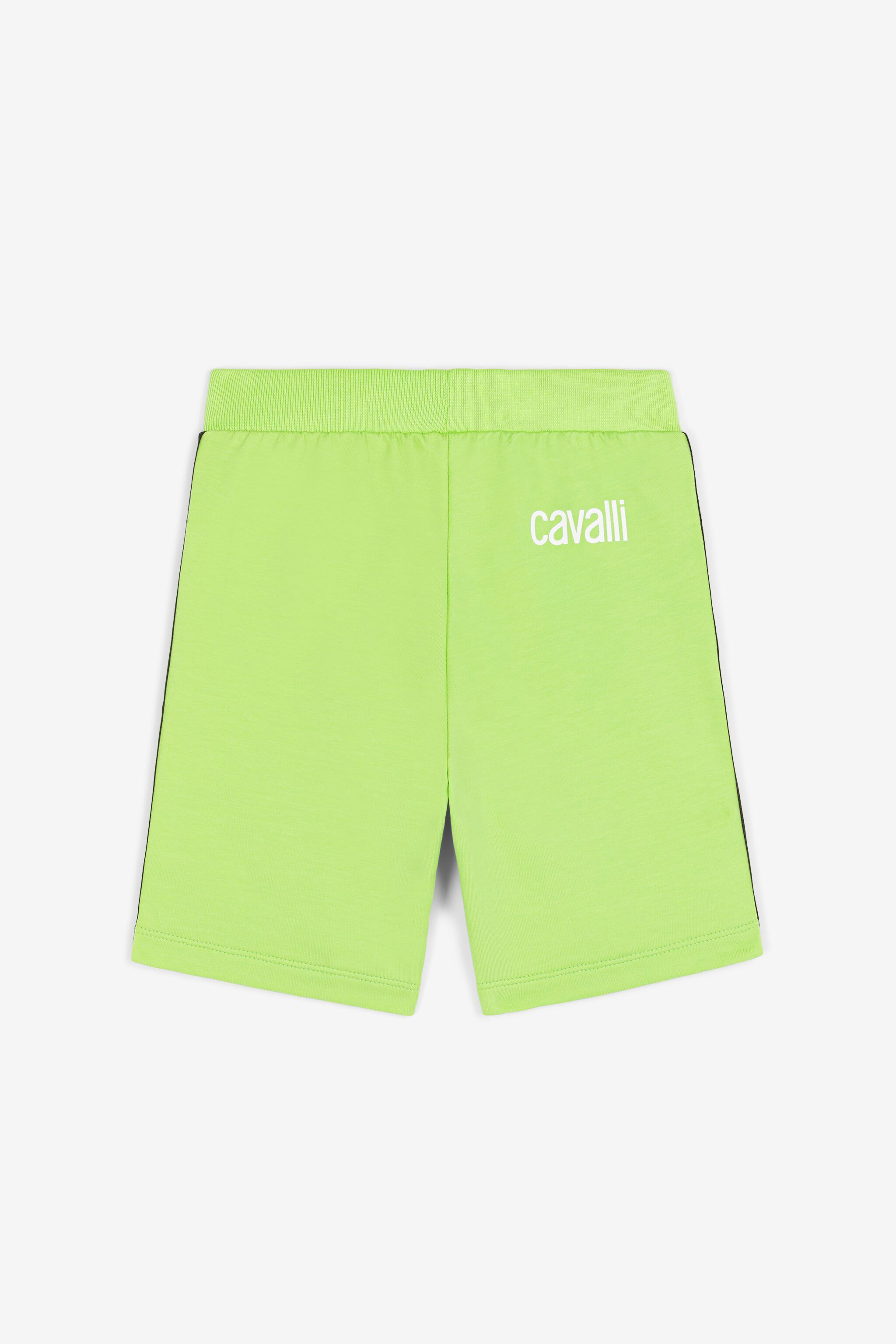 Roberto Cavalli Logo-print Shorts In Light Green