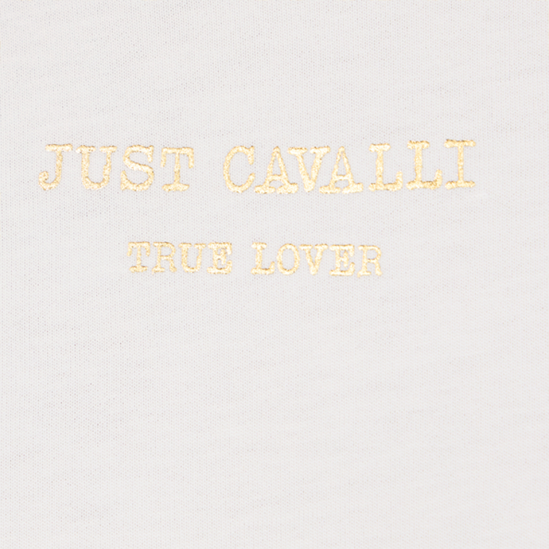 Roberto Cavalli White T-shirt With Front Print In White