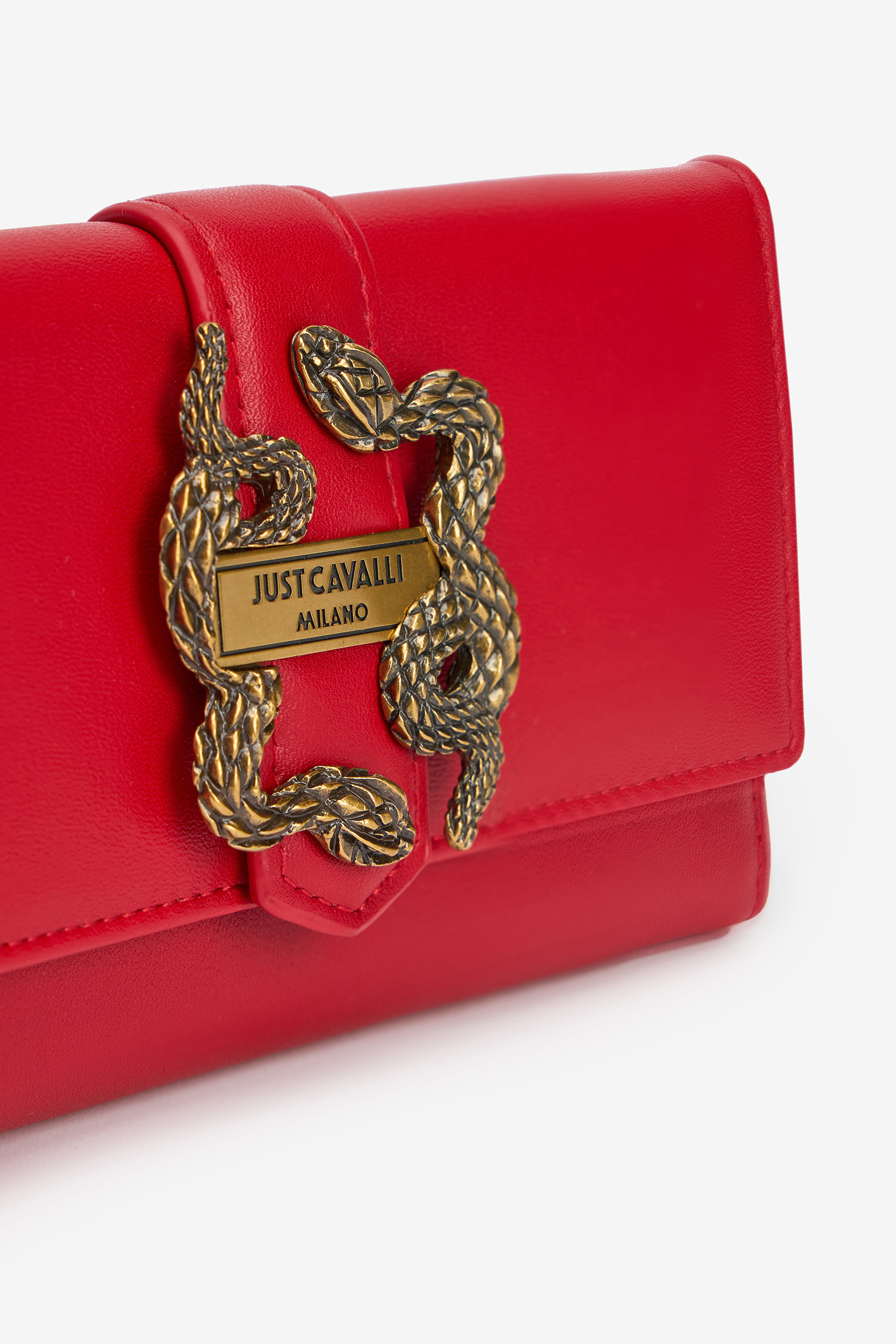 Roberto Cavalli Wallet With Logo Tag In Red