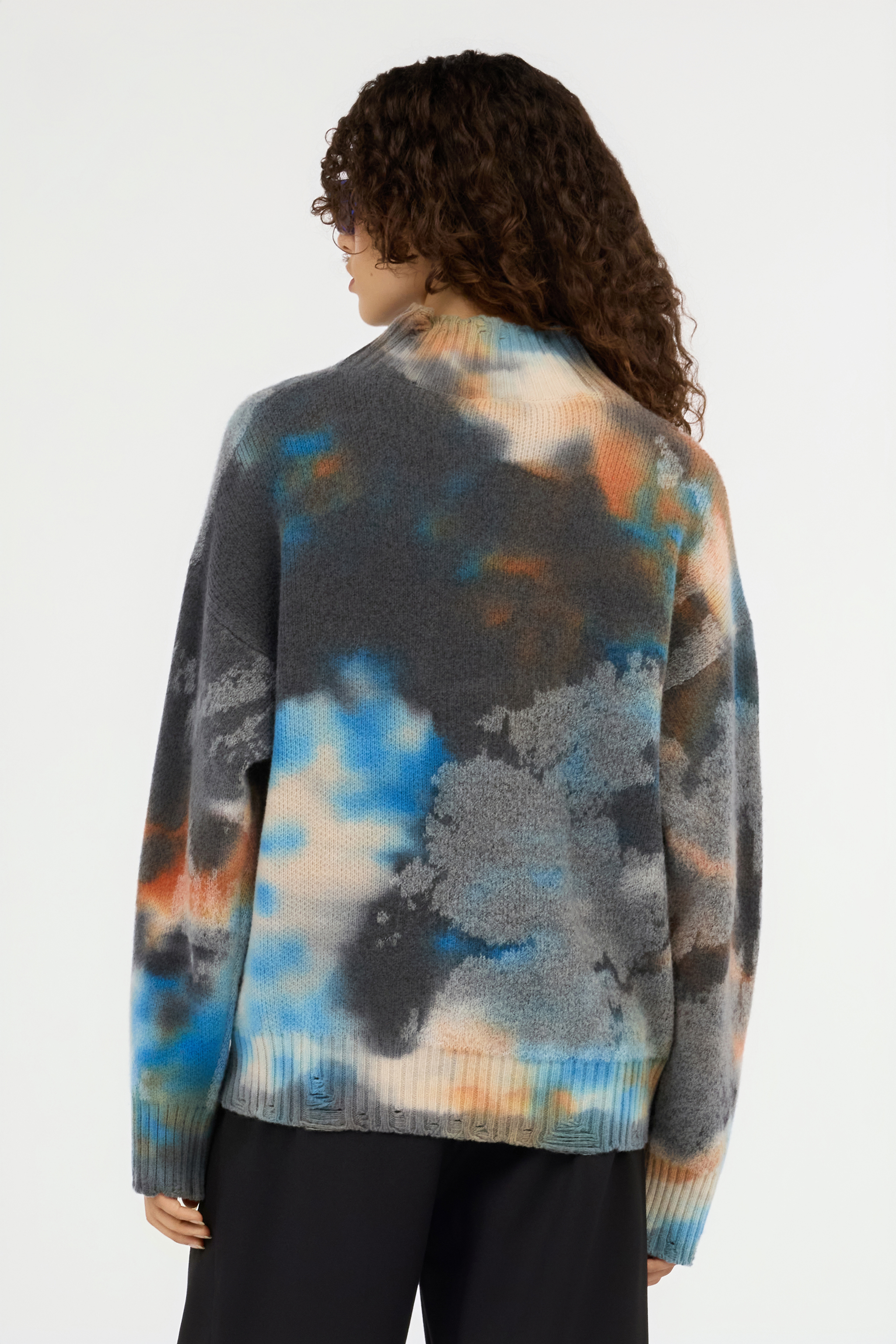 Roberto Cavalli Rusty Stain Print Sweater In Multi