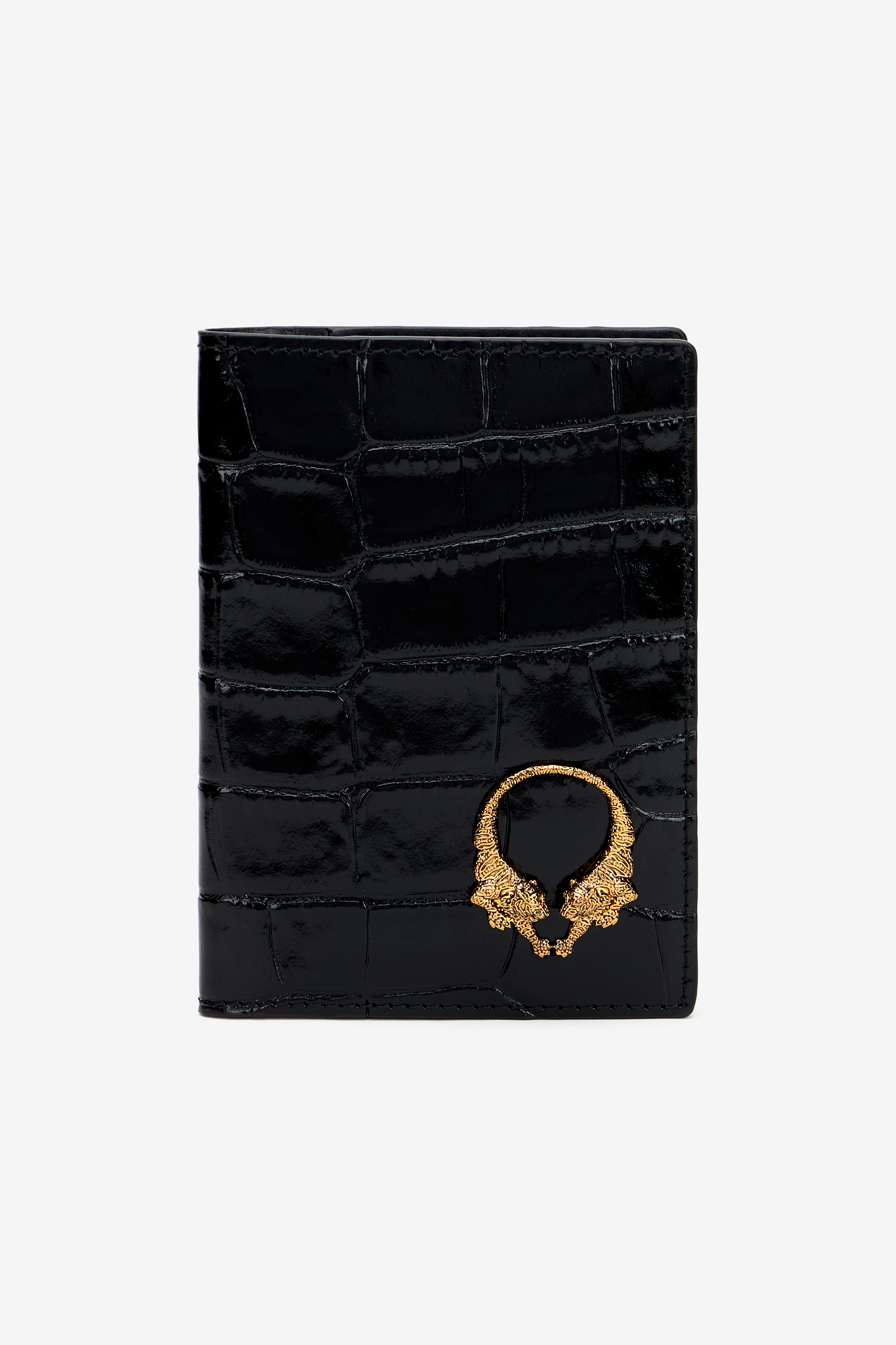 Roberto Cavalli Crocodile-Embossed Leather Wallet