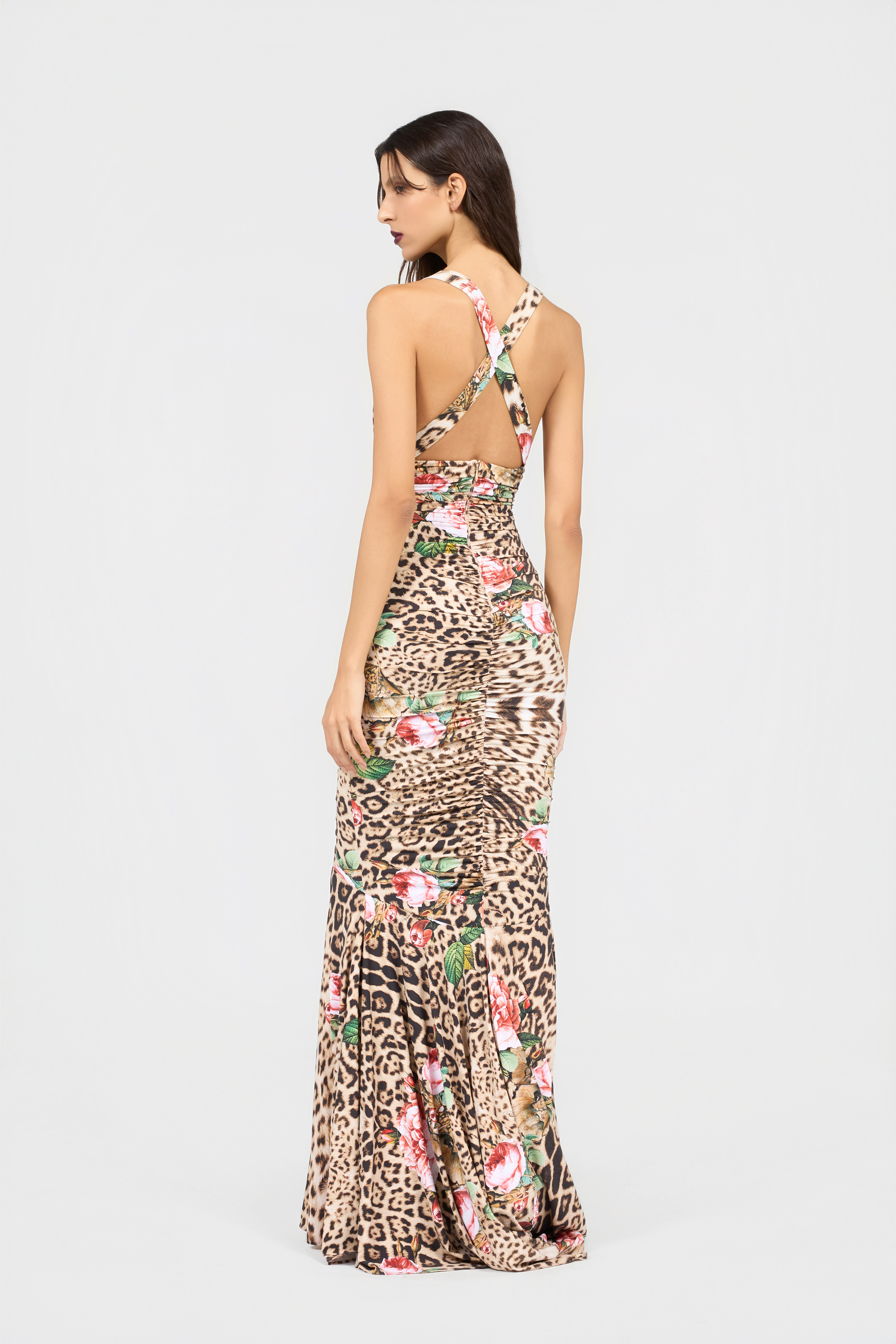 Roberto Cavalli Jaguar Roses Print Dress | Thumbnail 3 Roberto Cavalli Jaguar Roses Print Dress | Thumbnail 3