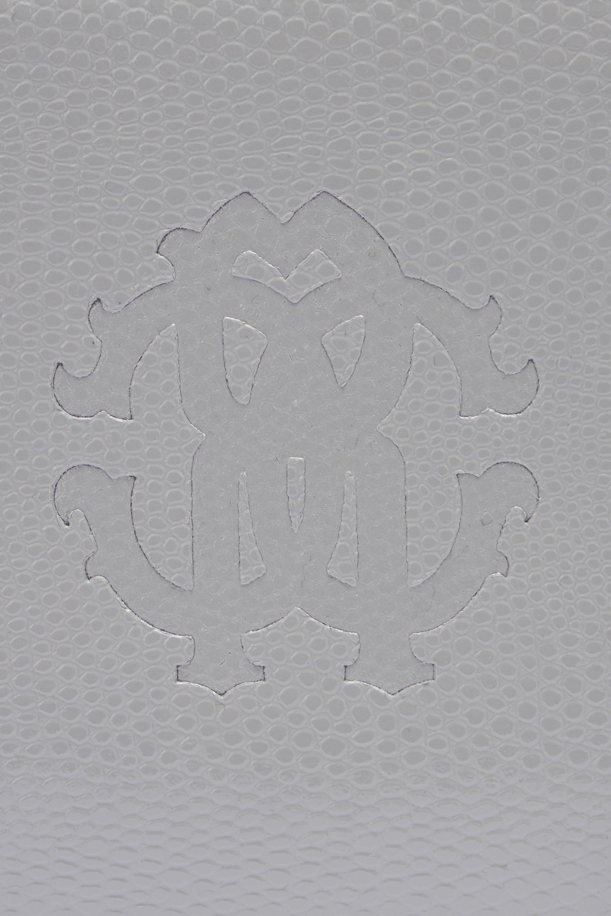 Roberto Cavalli Leather Wallet With Monogram Rc In Gray