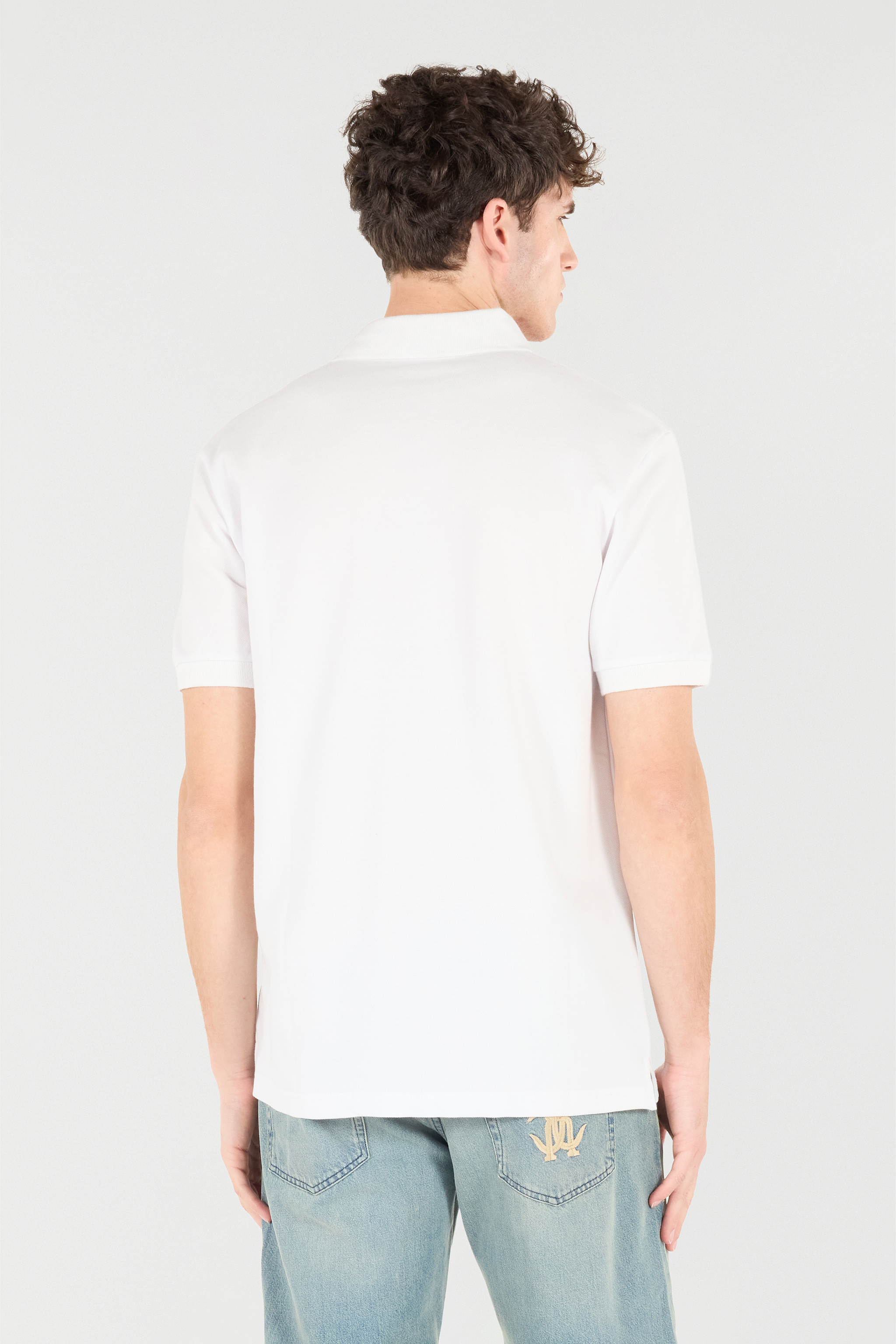 Roberto Cavalli Polo Shirt With Monogram Rc Embroidery And Logo In White