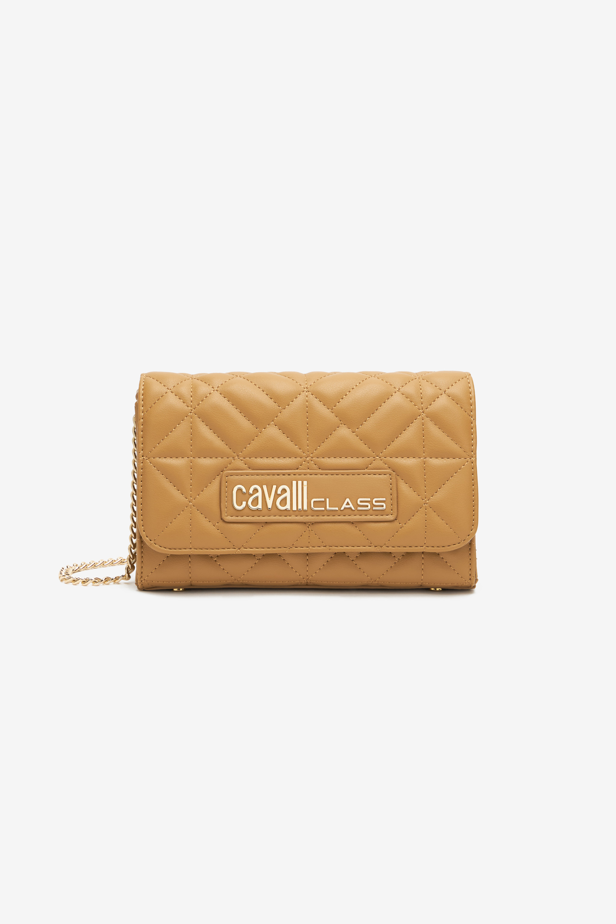Roberto Cavalli Women's Light/Brown Bag With Cavalli Class Chain Shoulder Strap - Woman Bags