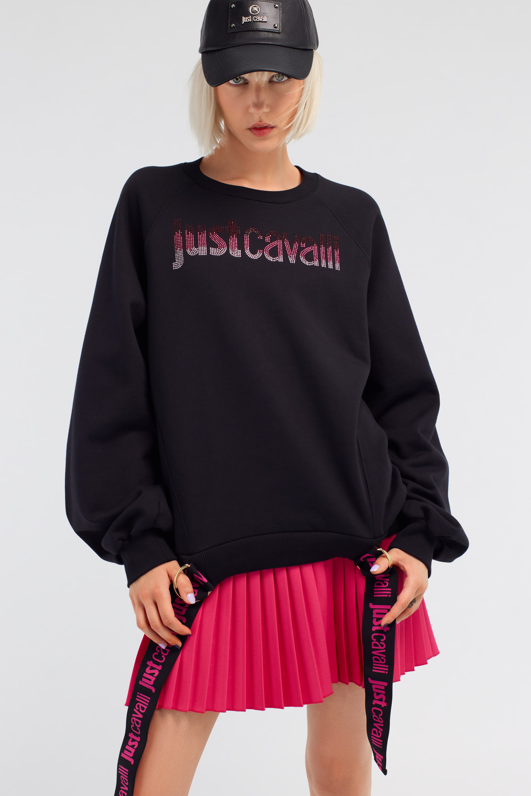 Roberto Cavalli Just Cavalli Logo Sweatshirt In Black