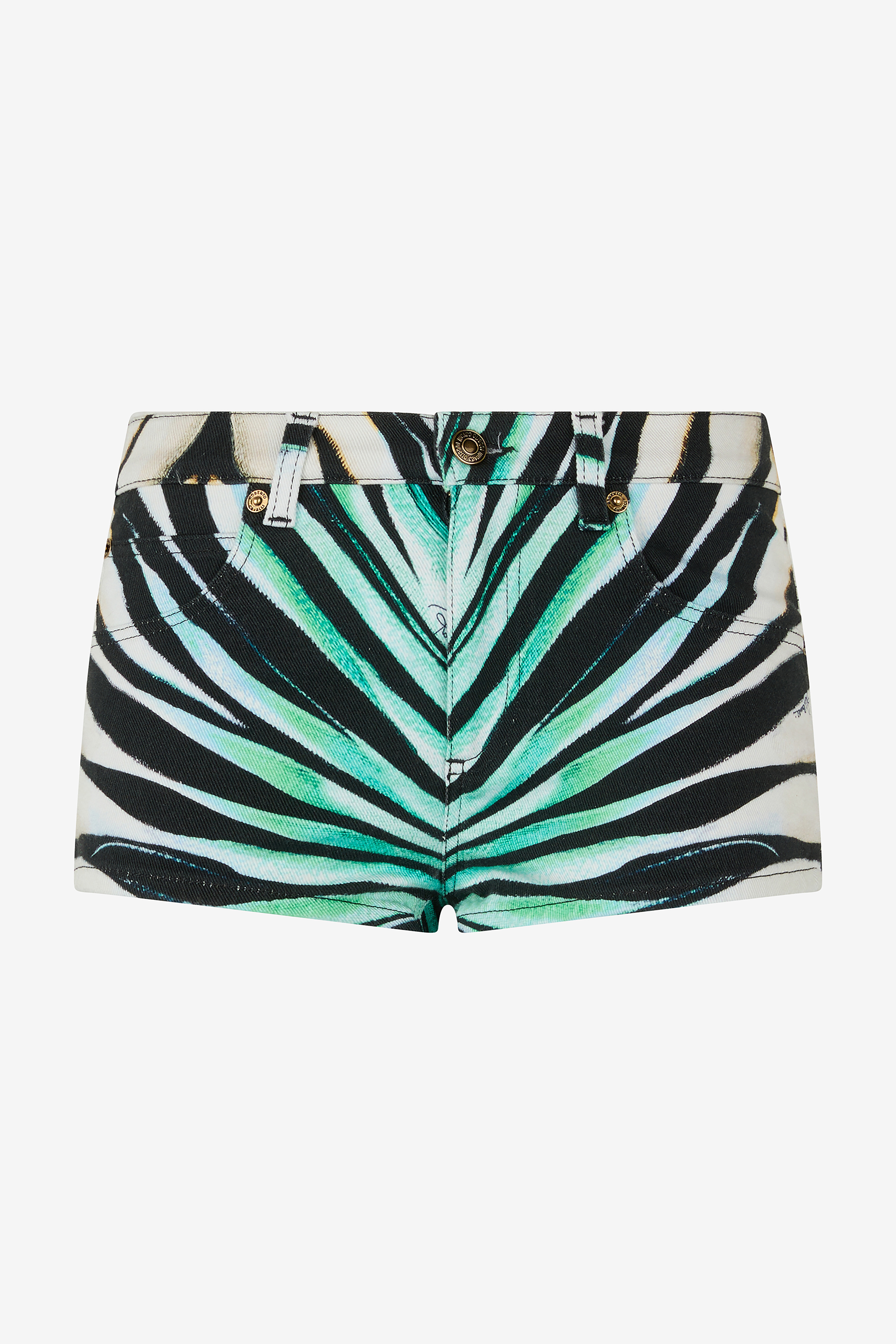 Roberto Cavalli Donna Azzurro Shorts Stampa Ray Of Sea - Pantaloni E Shorts
