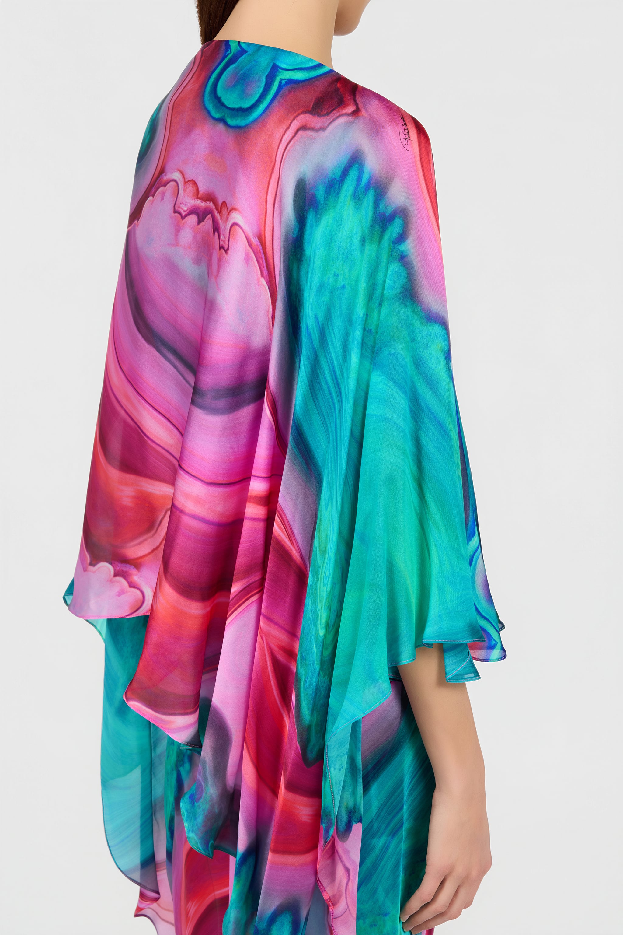 Roberto Cavalli Maxi Dress in Silk with Agata Print | Thumbnail 5