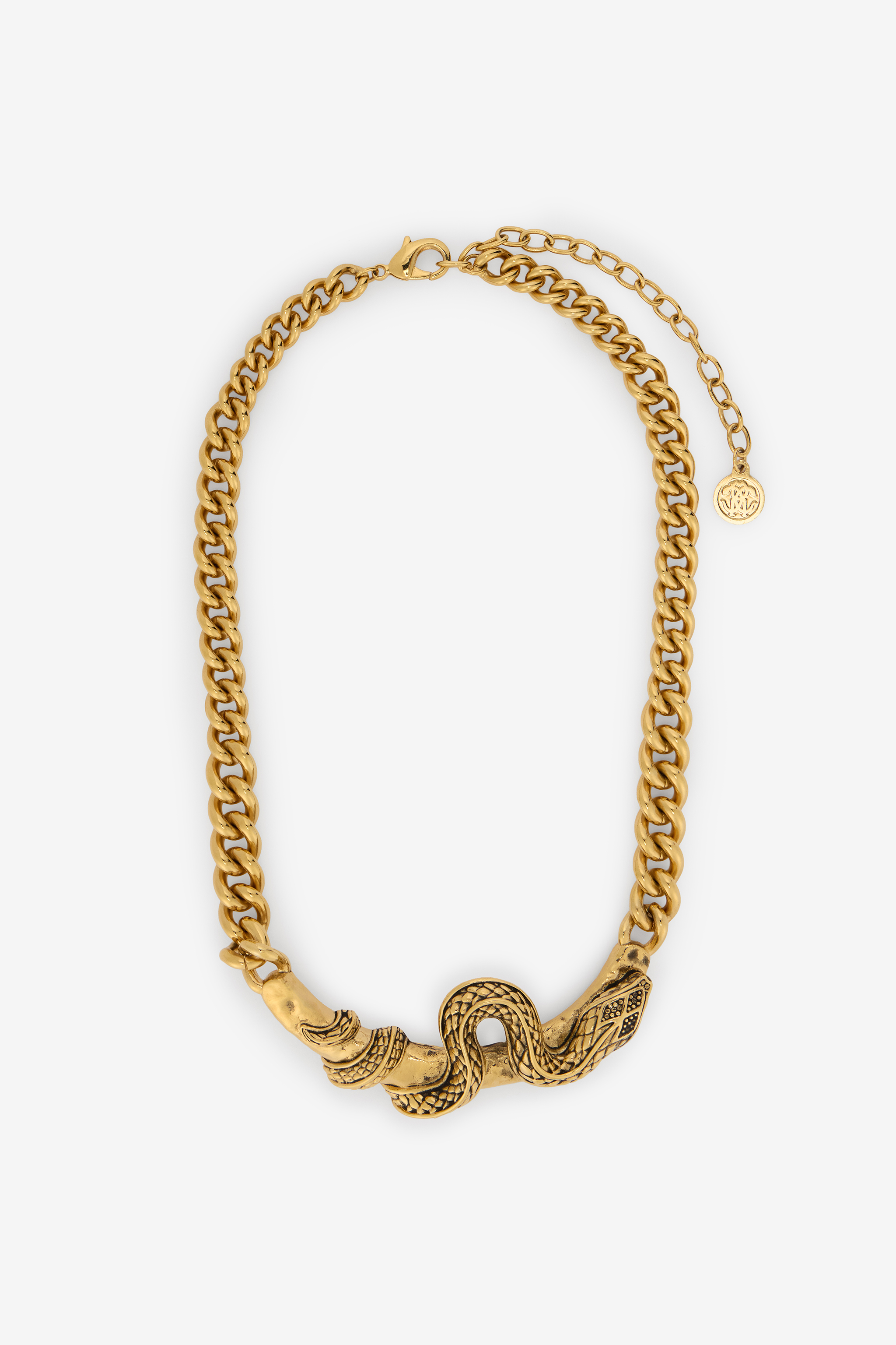 Roberto Cavalli Women's Gold Serpentine Necklace - Fashion Jewelry Old