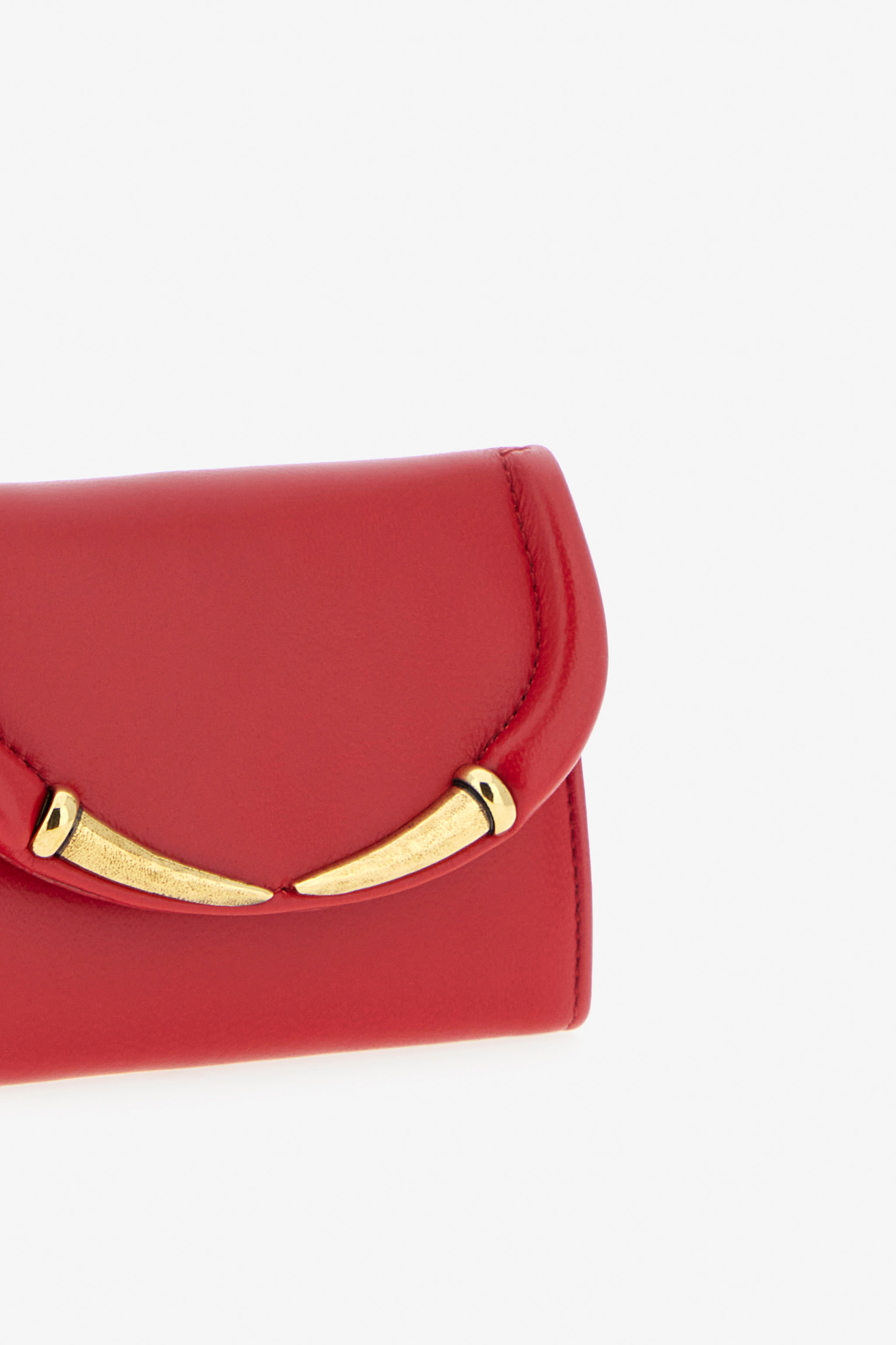 Roberto Cavalli Fang Closure Wallet In Red