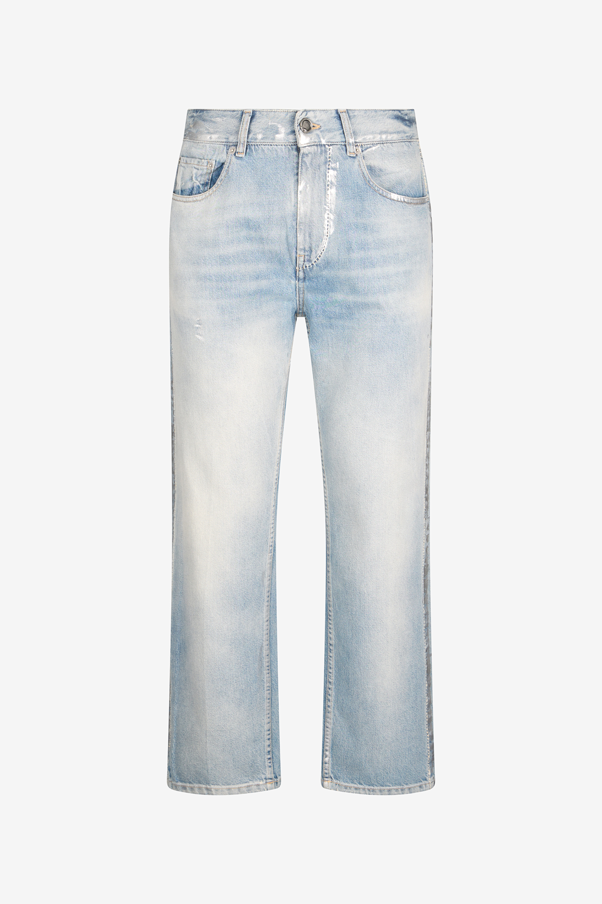 Roberto Cavalli Light Wash Jeans with Monogram RC