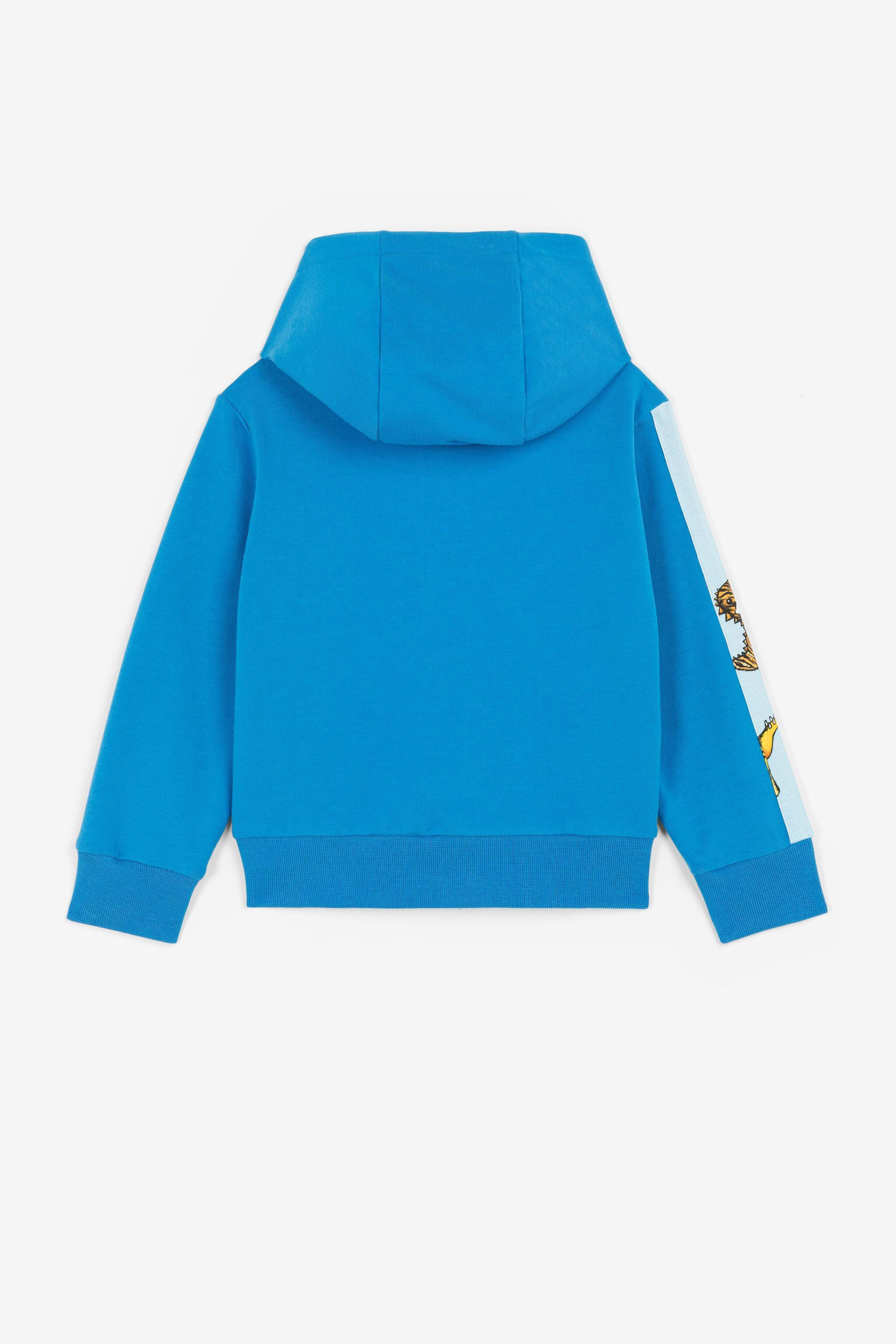 Roberto Cavalli Logo-print Zip Hoodie In Blue