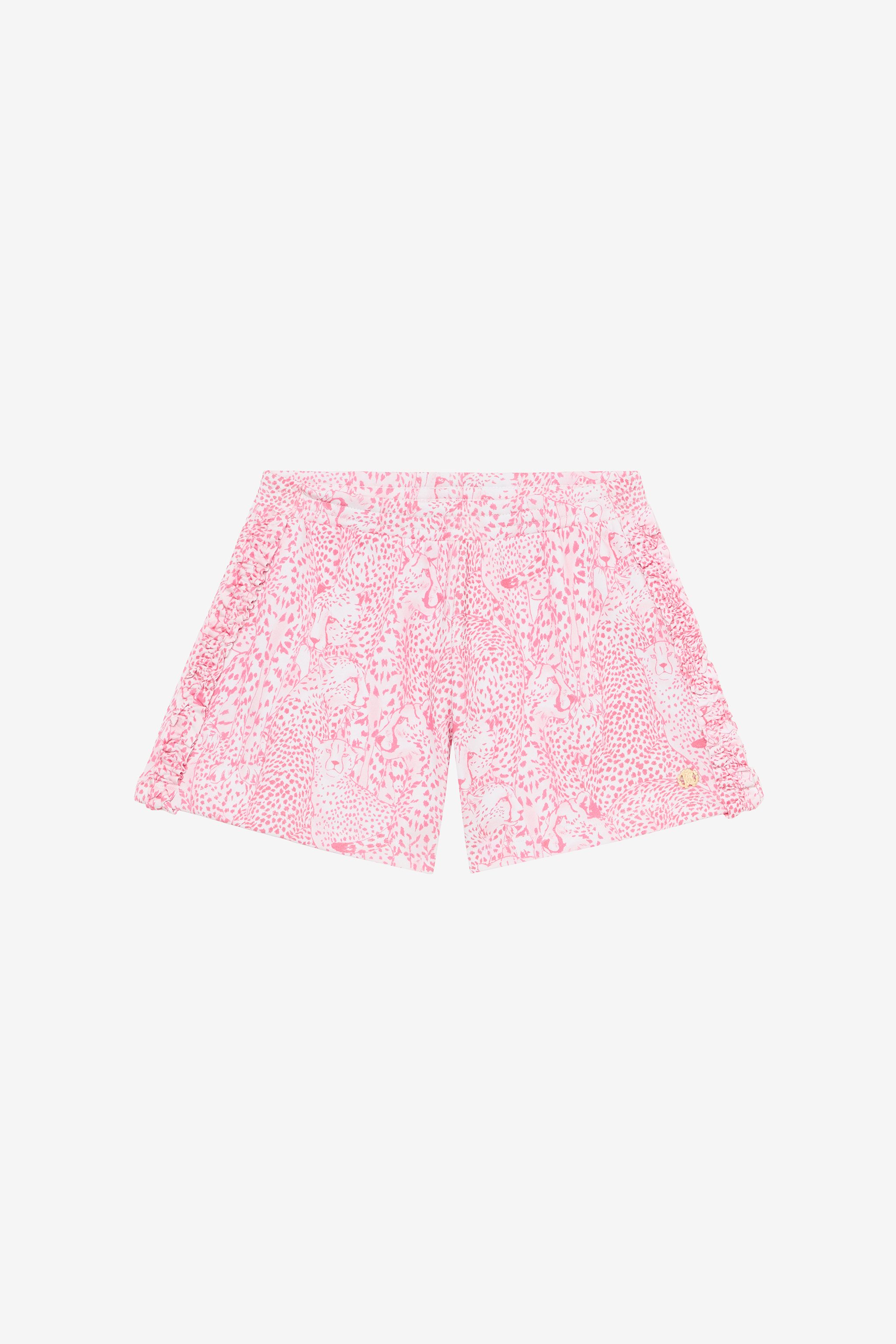 Roberto Cavalli Girls Pink Cheetah Print Shorts - S (4-16Y)