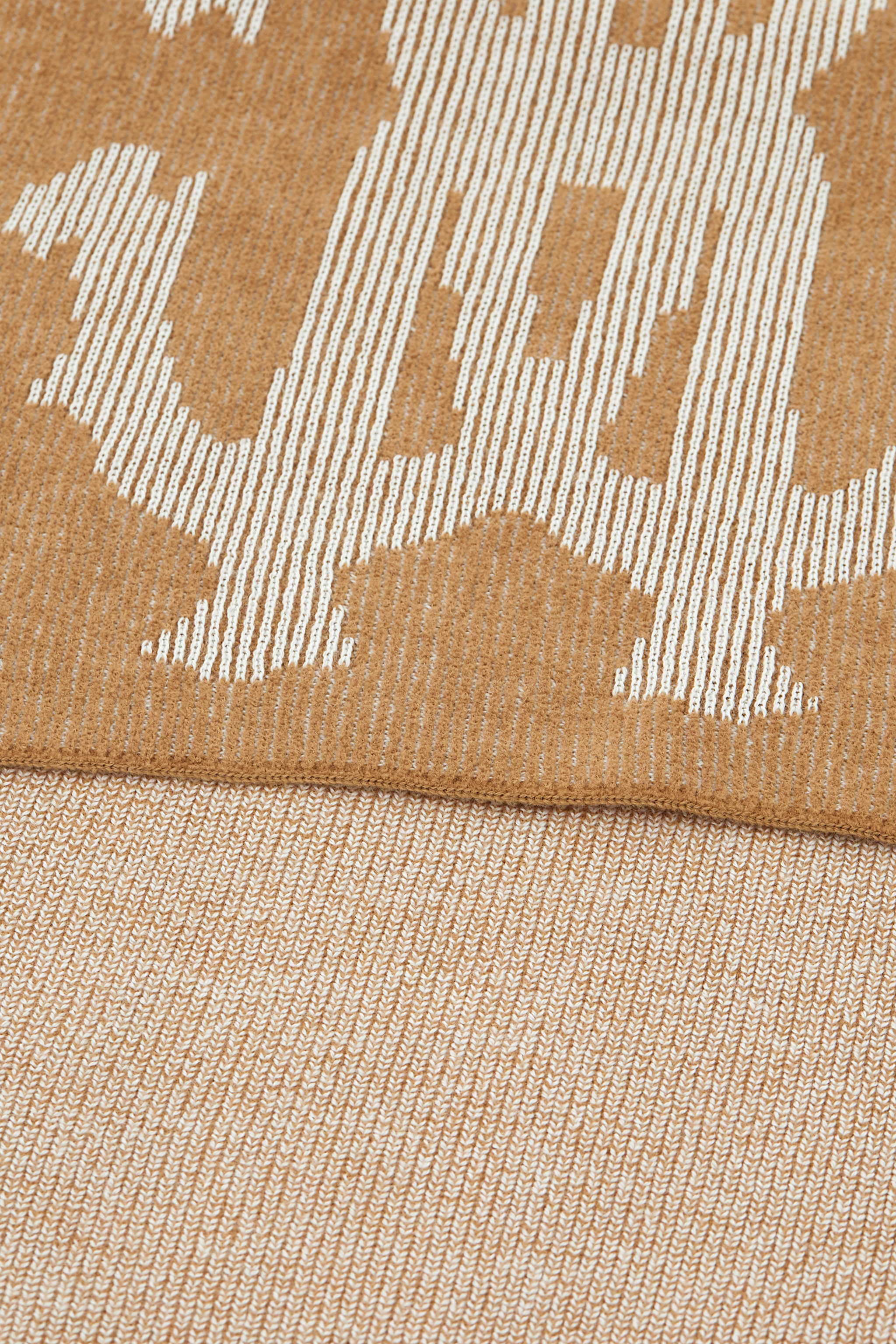 Roberto Cavalli Cotton And Wool Blend Scarf With Rc Monogram In Light Brown