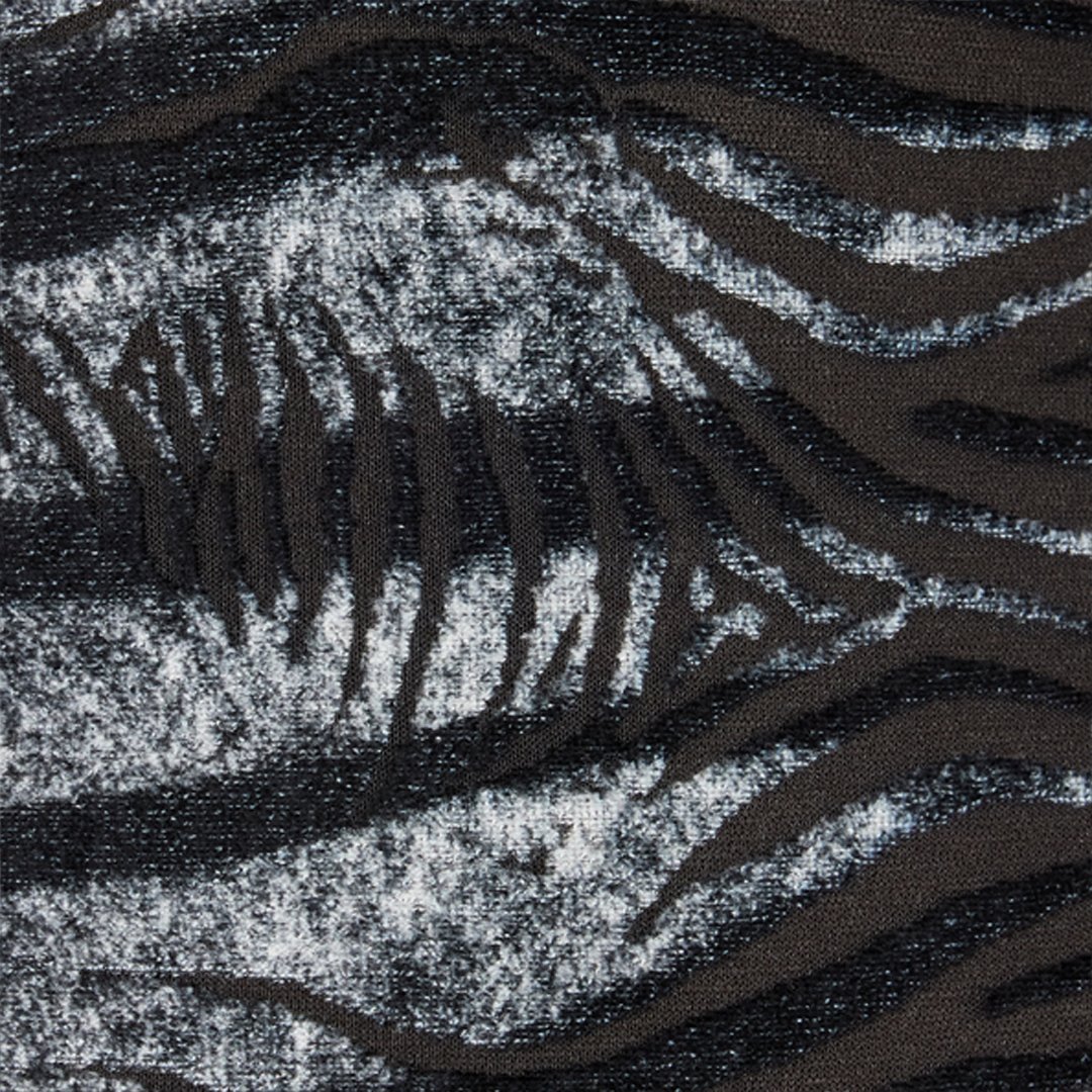 Roberto Cavalli Body Suit With Zebra And Tiger Skin Pattern In Nero/bianco