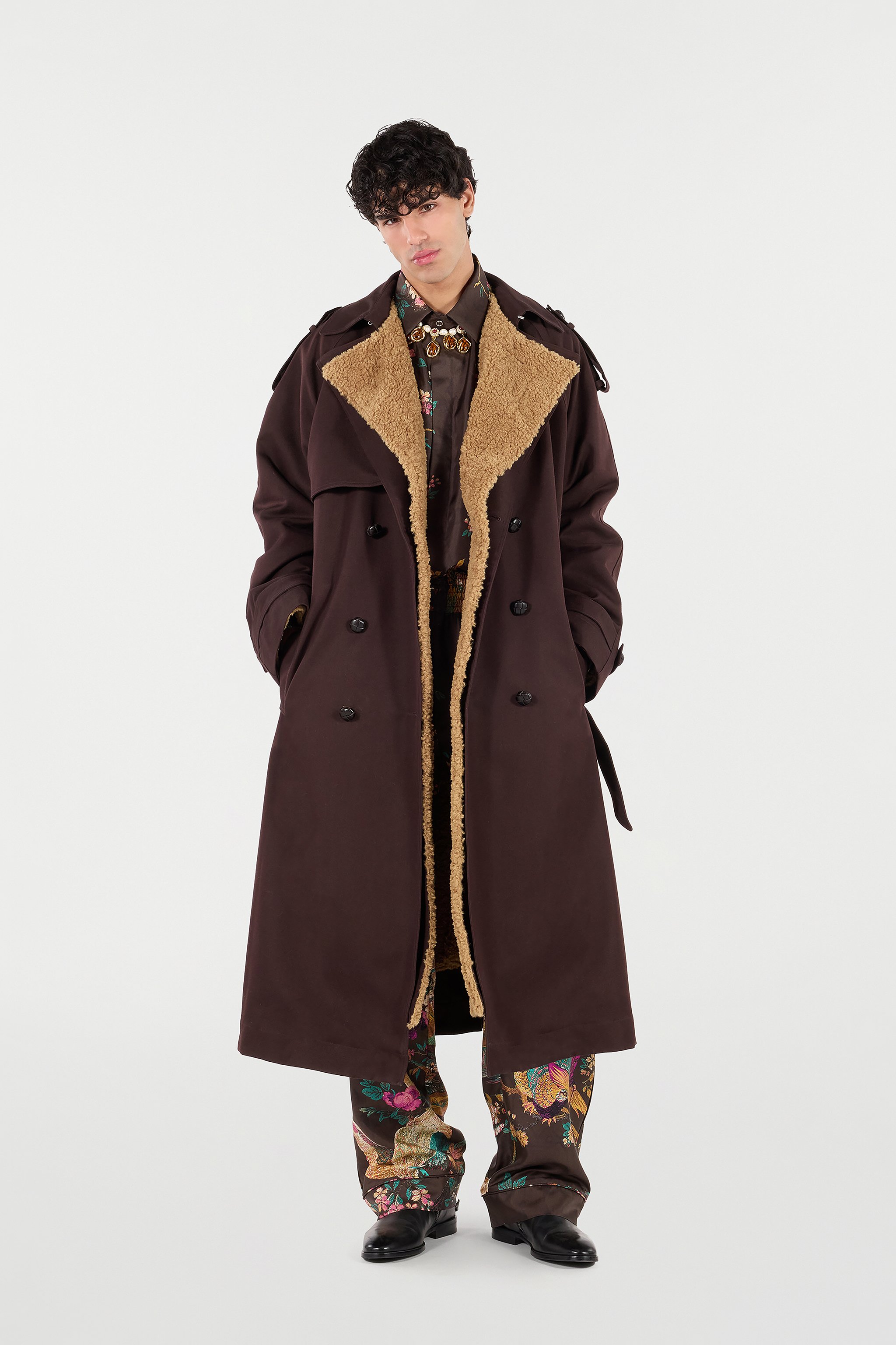 Long Cotton Trench Coat
