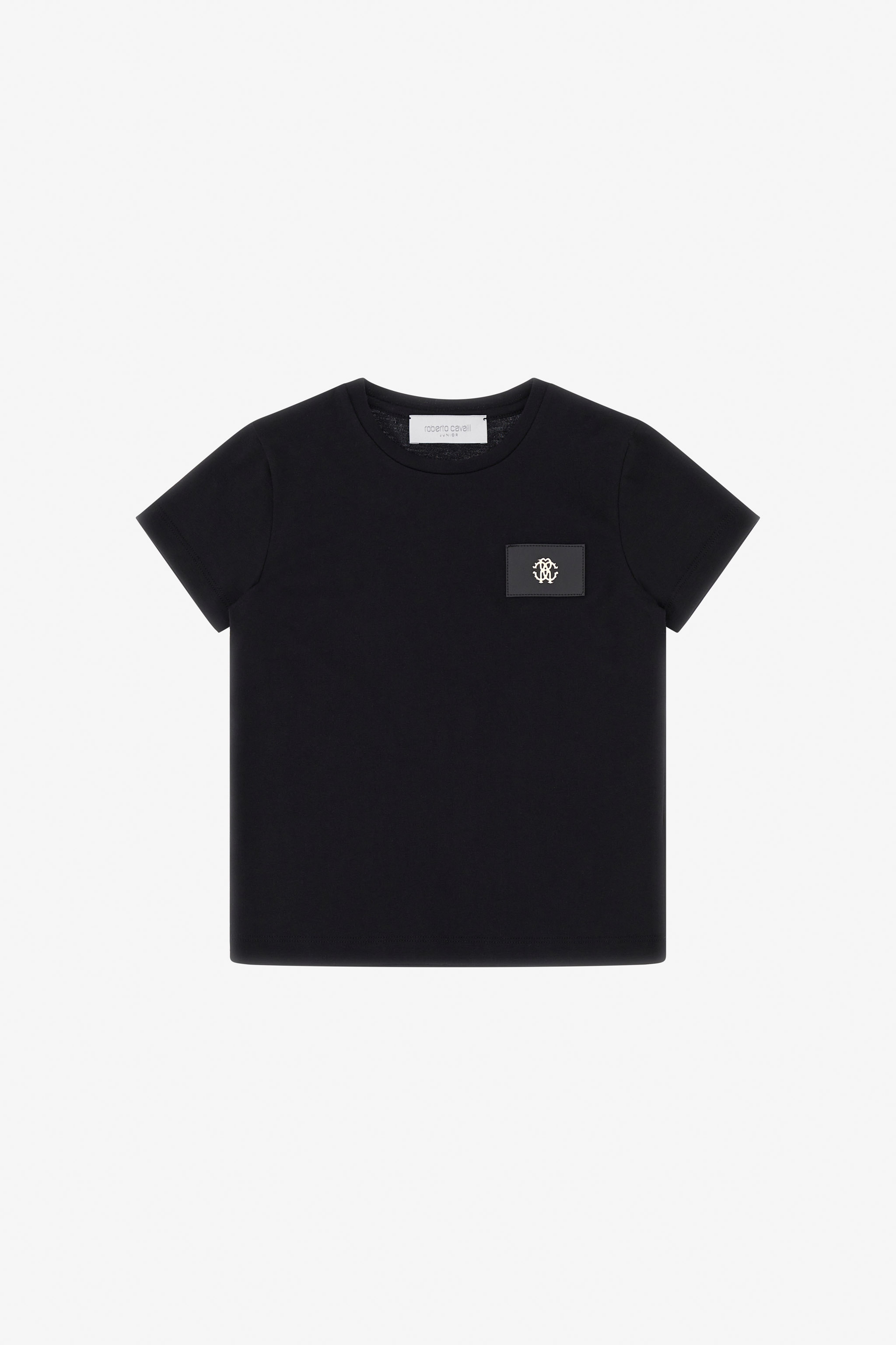 Roberto Cavalli Monogram Tee In Black