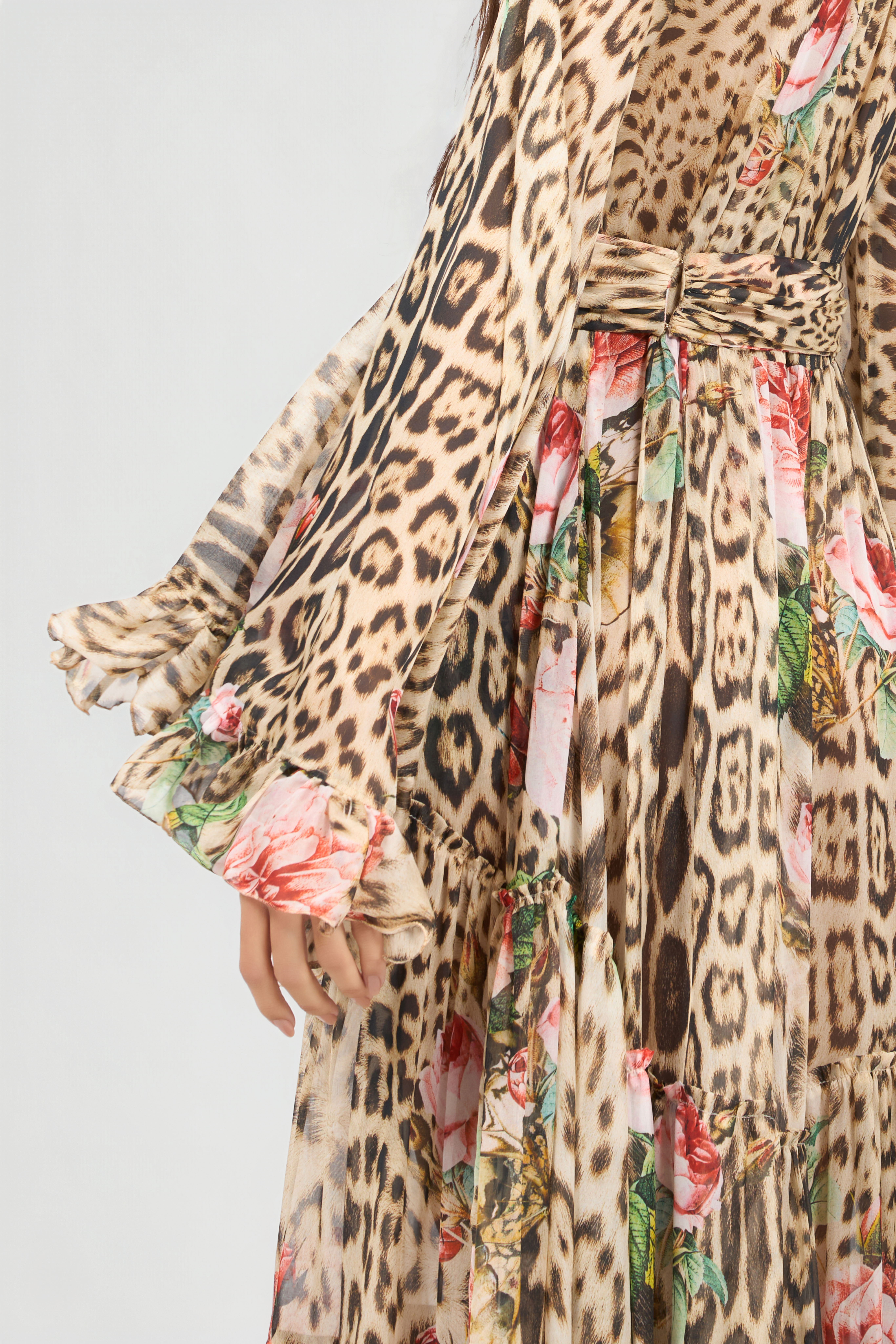 Roberto Cavalli Jaguar Roses Print Dress | Thumbnail 5