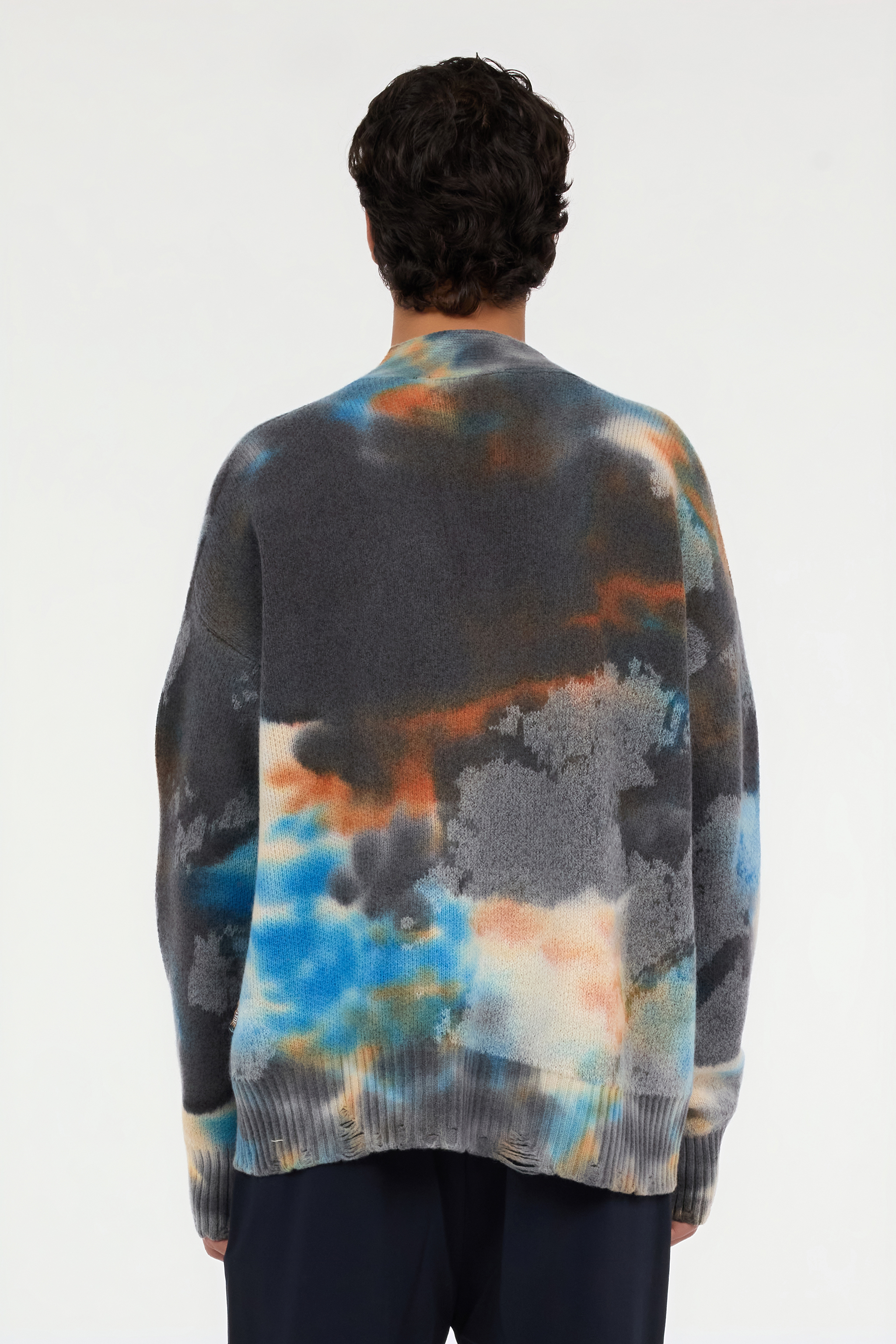 Multicolor sweater with Rusty Stain print