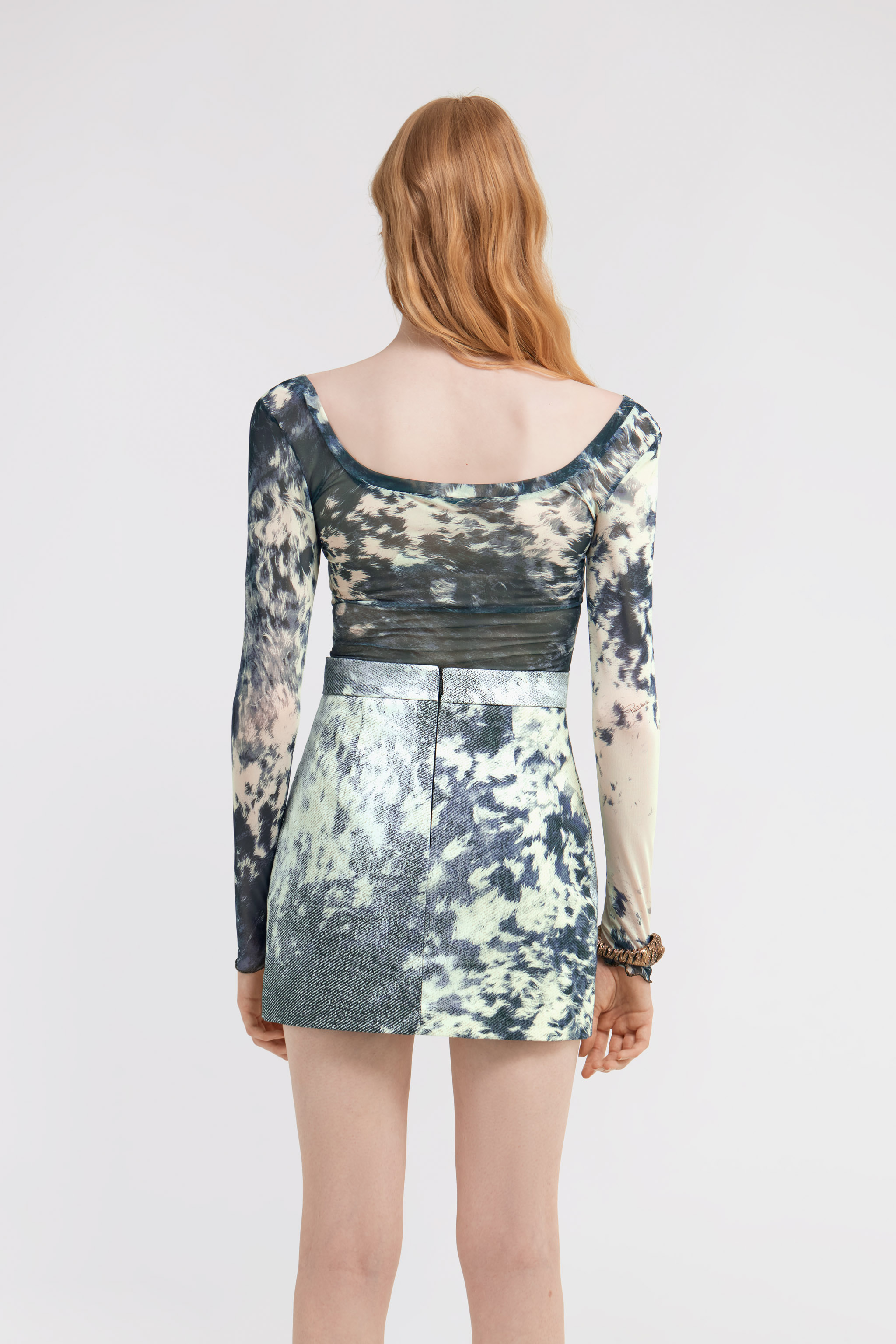 Shop Roberto Cavalli Top Mit Appaloosa-print In Blue