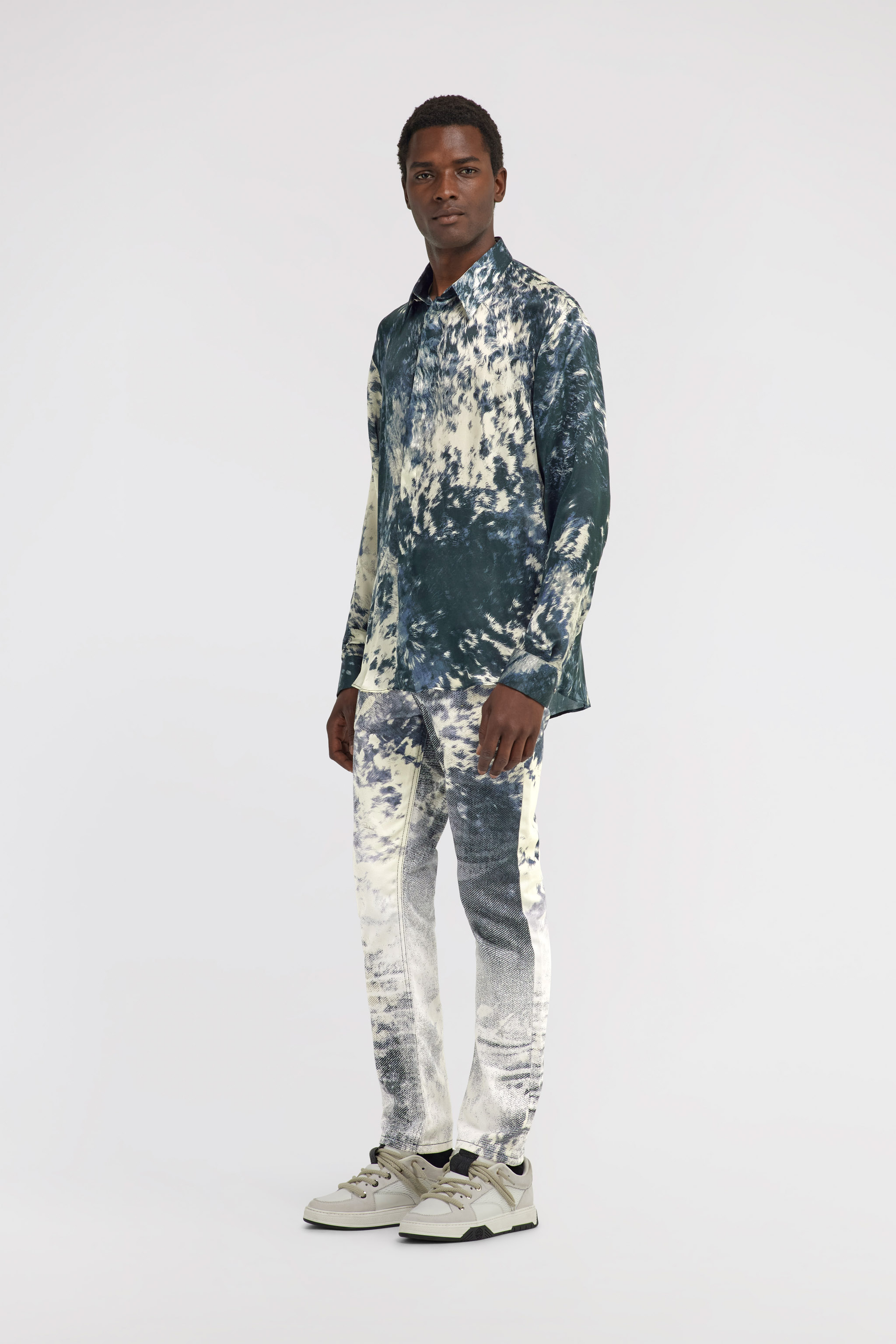 Roberto Cavalli Appaloosa Print Shirt In Blue